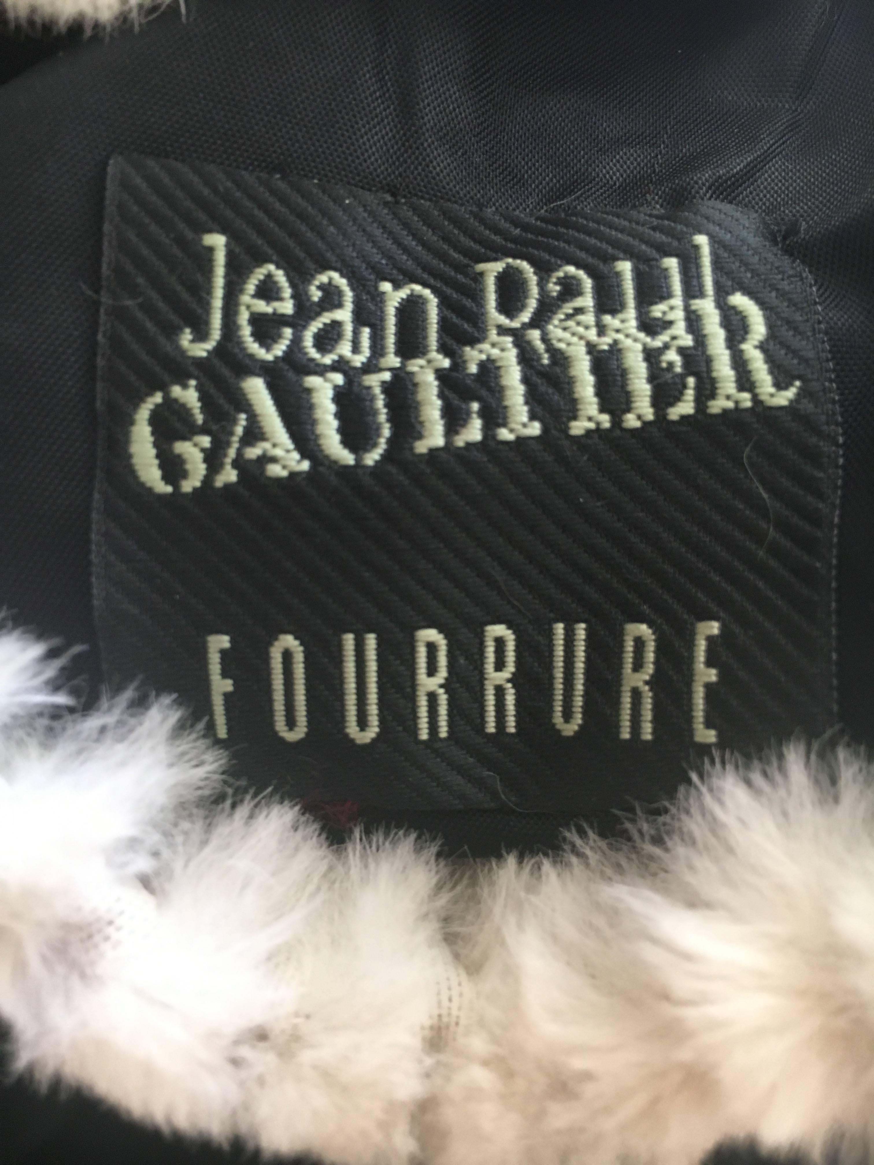 Jean Paul Gaultier Fourrure Fur Nordic Sweater New with Tags For Sale 3