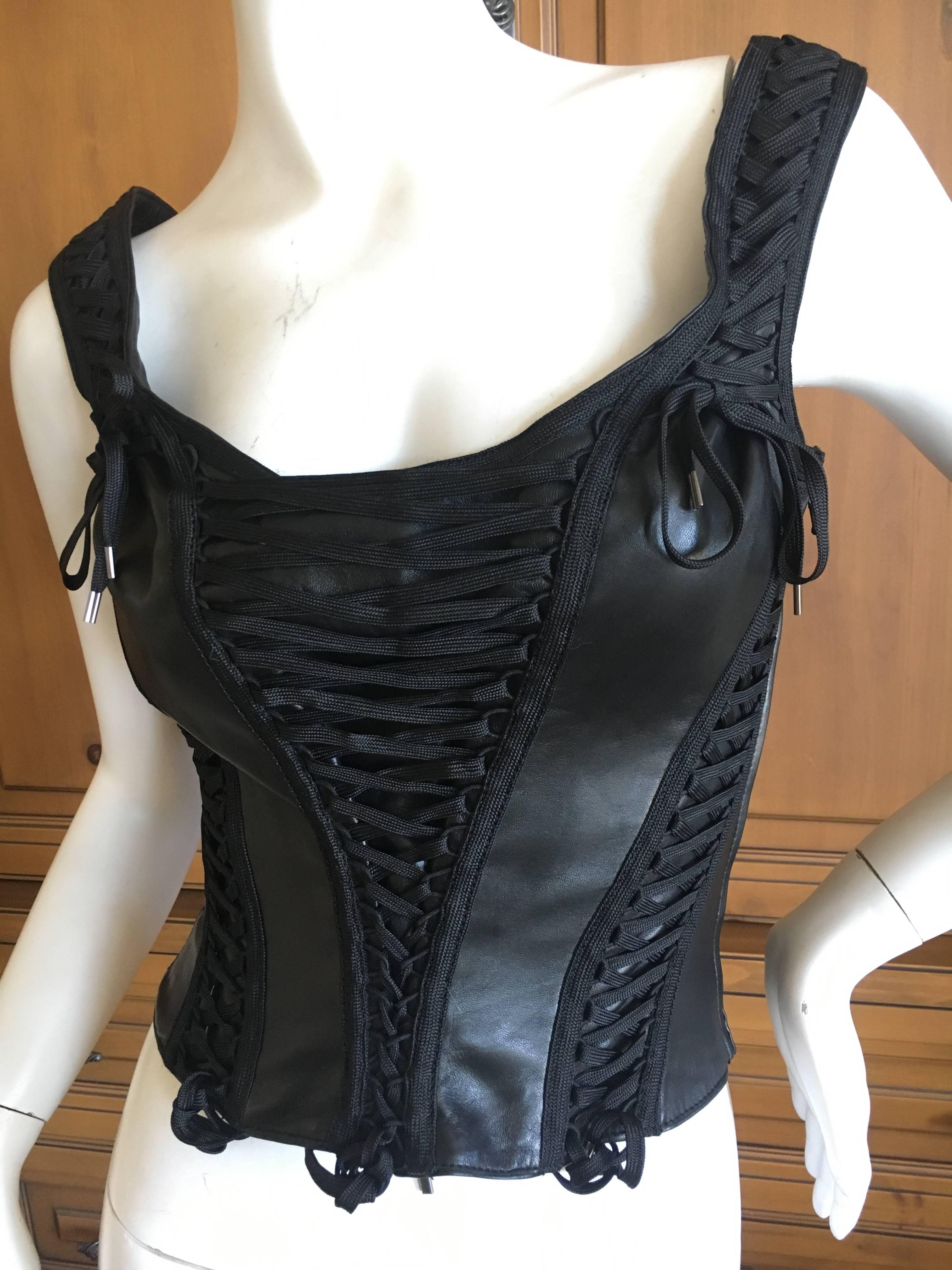 dior leather corset