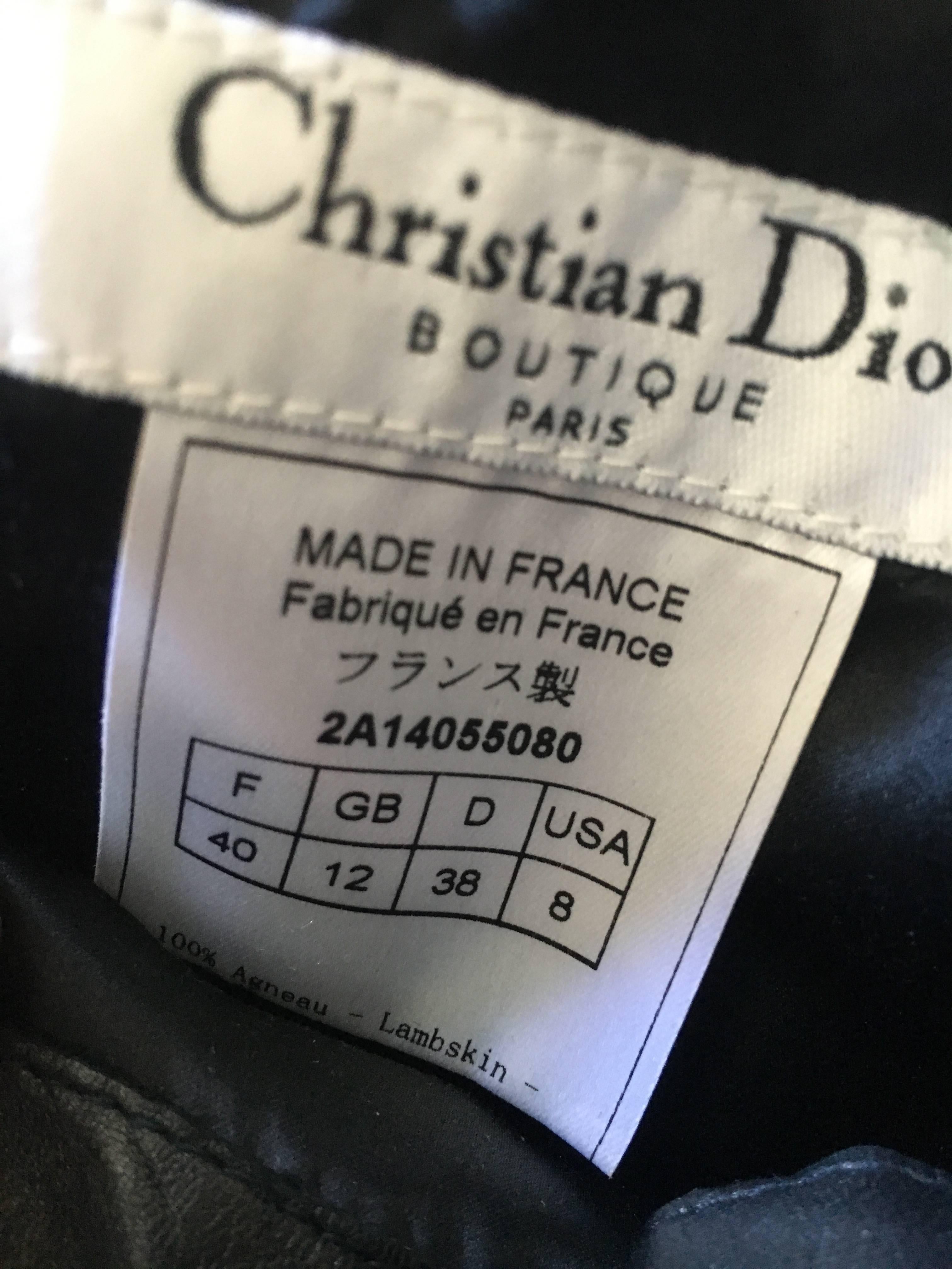 Christian Dior by John Galliano Black Leather Corset Lace Bondage Sleeveless Top 3