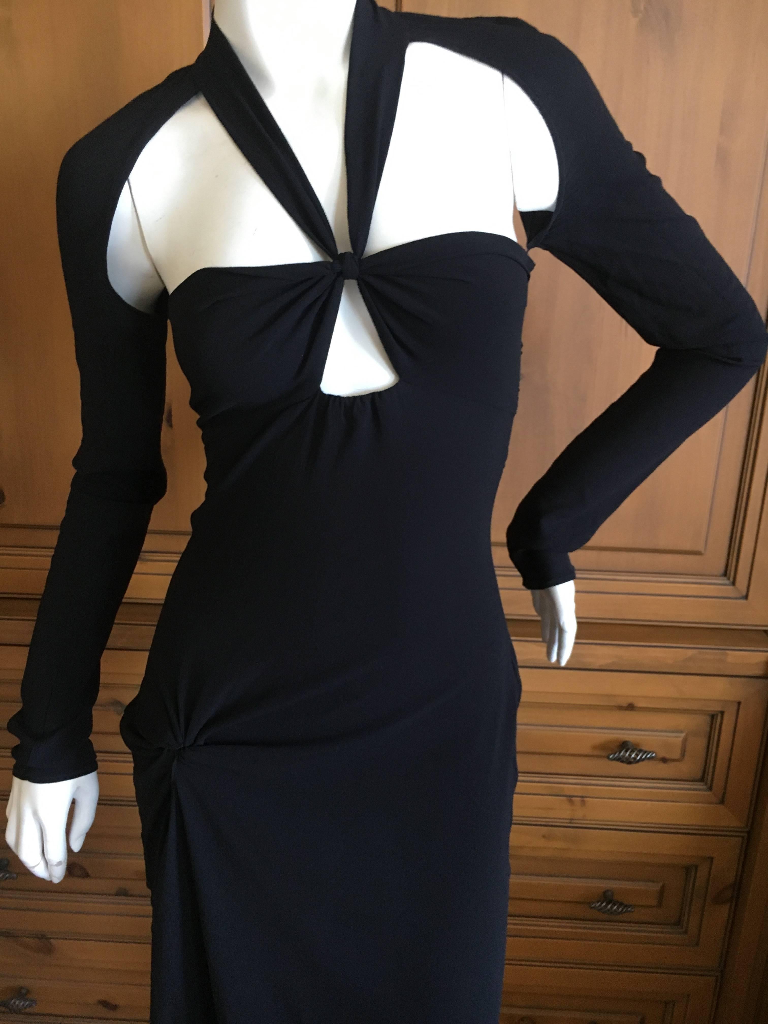 Gucci by Tom Ford Black Backless Key Hole Dress For Sale 2