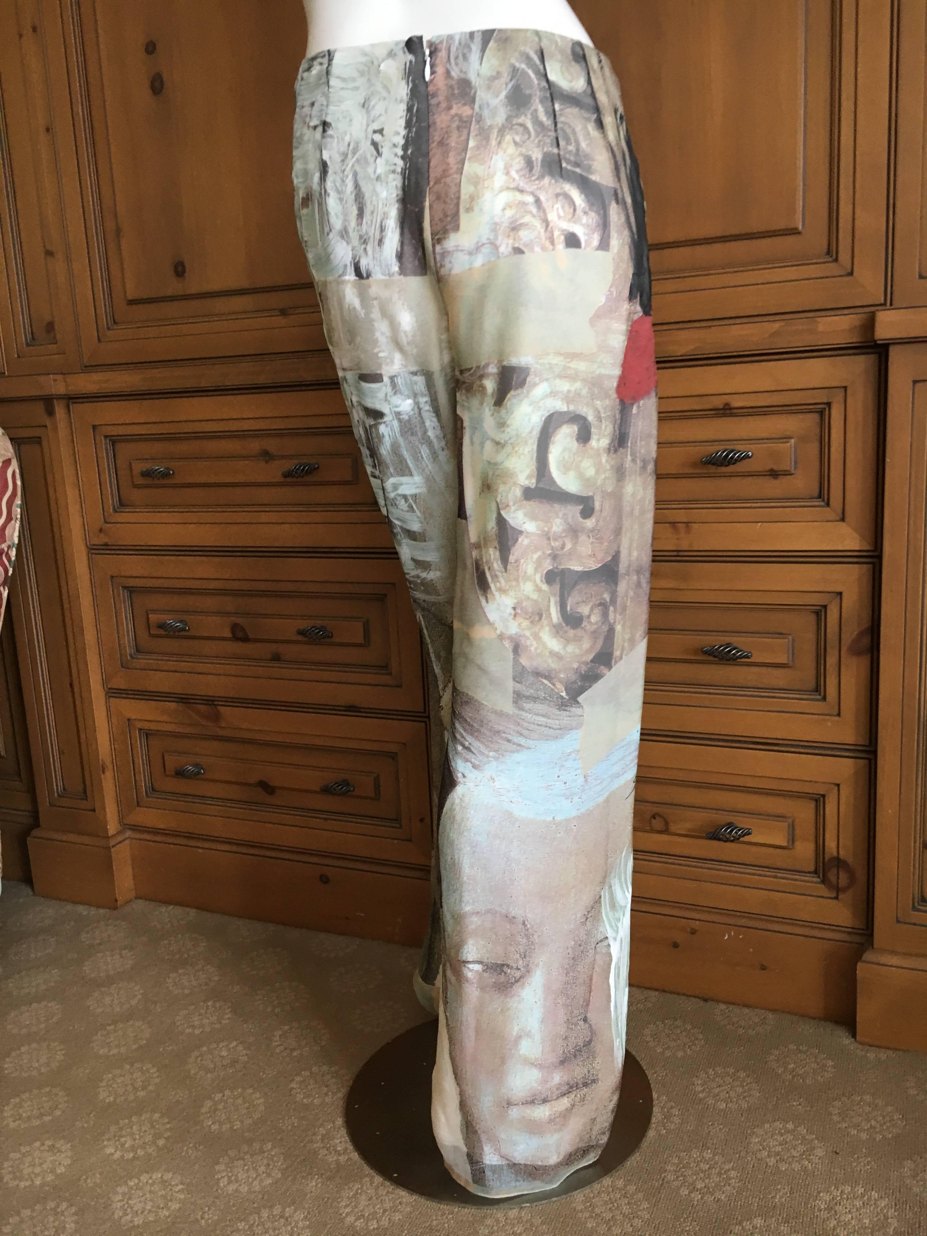 Chado Ralph Rucci Exquisite Silk Evening Pants In Excellent Condition For Sale In Cloverdale, CA