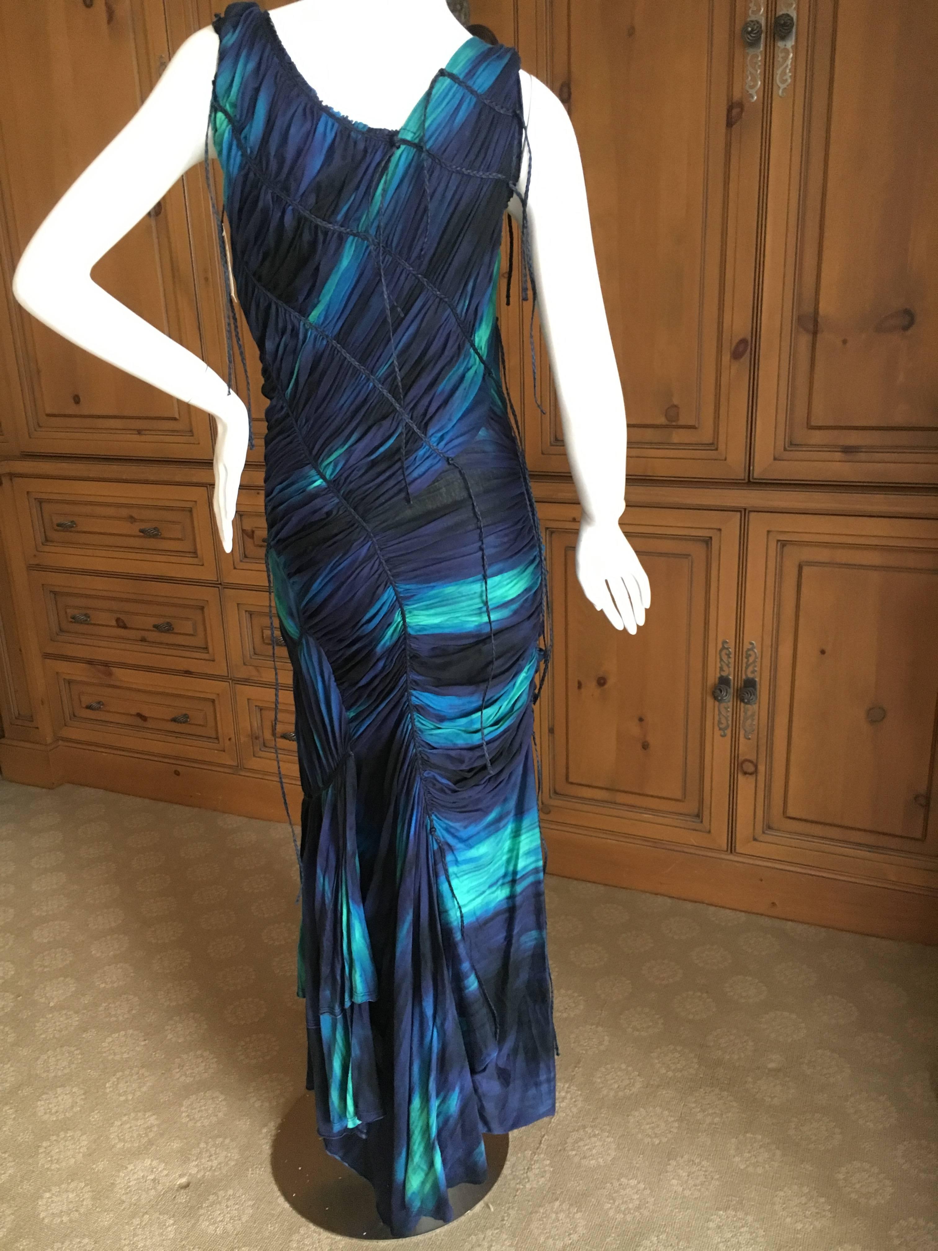 Women's Issey Miyake Bergdorf Goodman 1990's Tie Dye Ruched Dress New with Tags