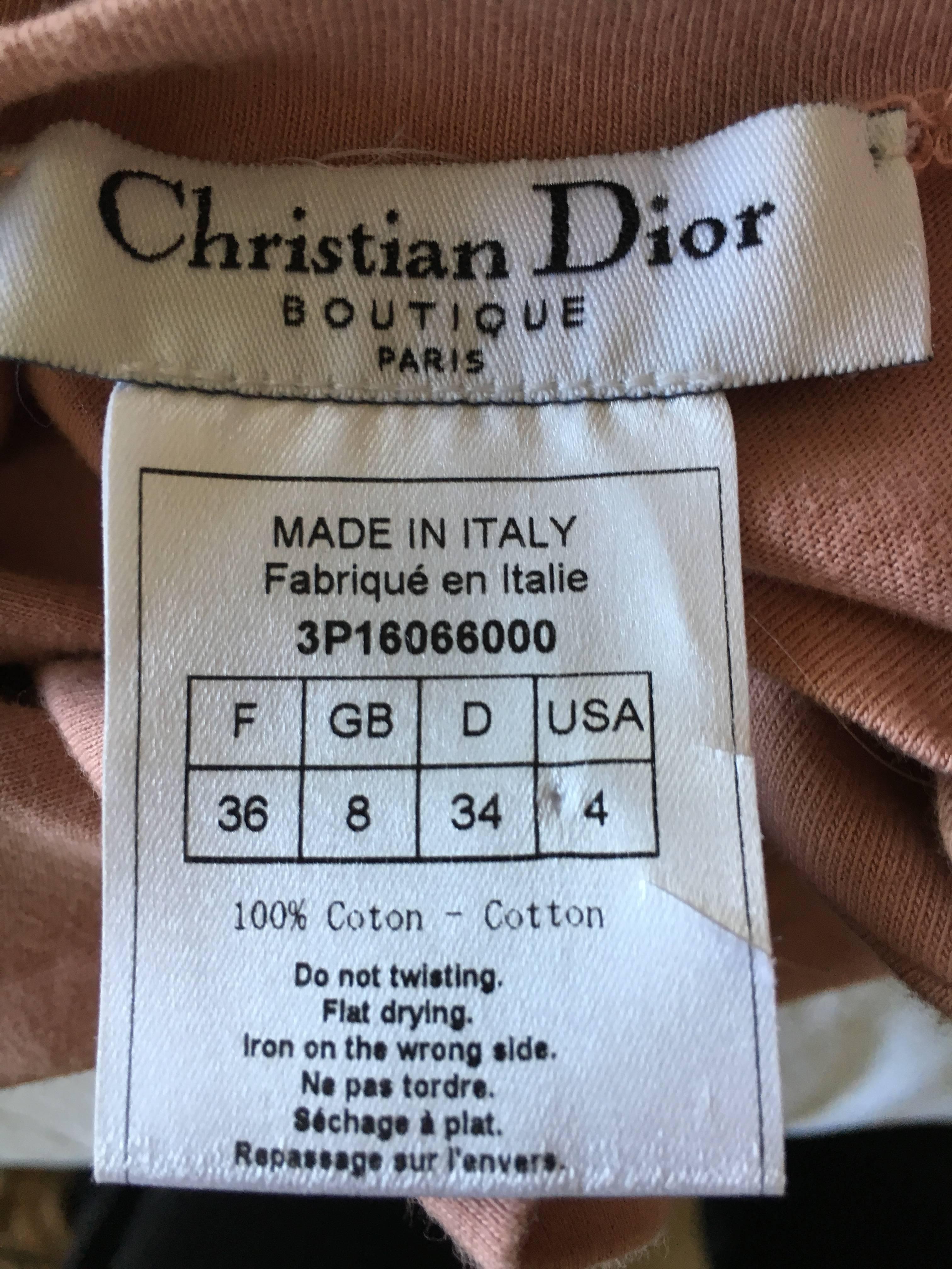 Christian Dior by John Galliano Rose Cotton Corset Lace Sleeveless Dress 1