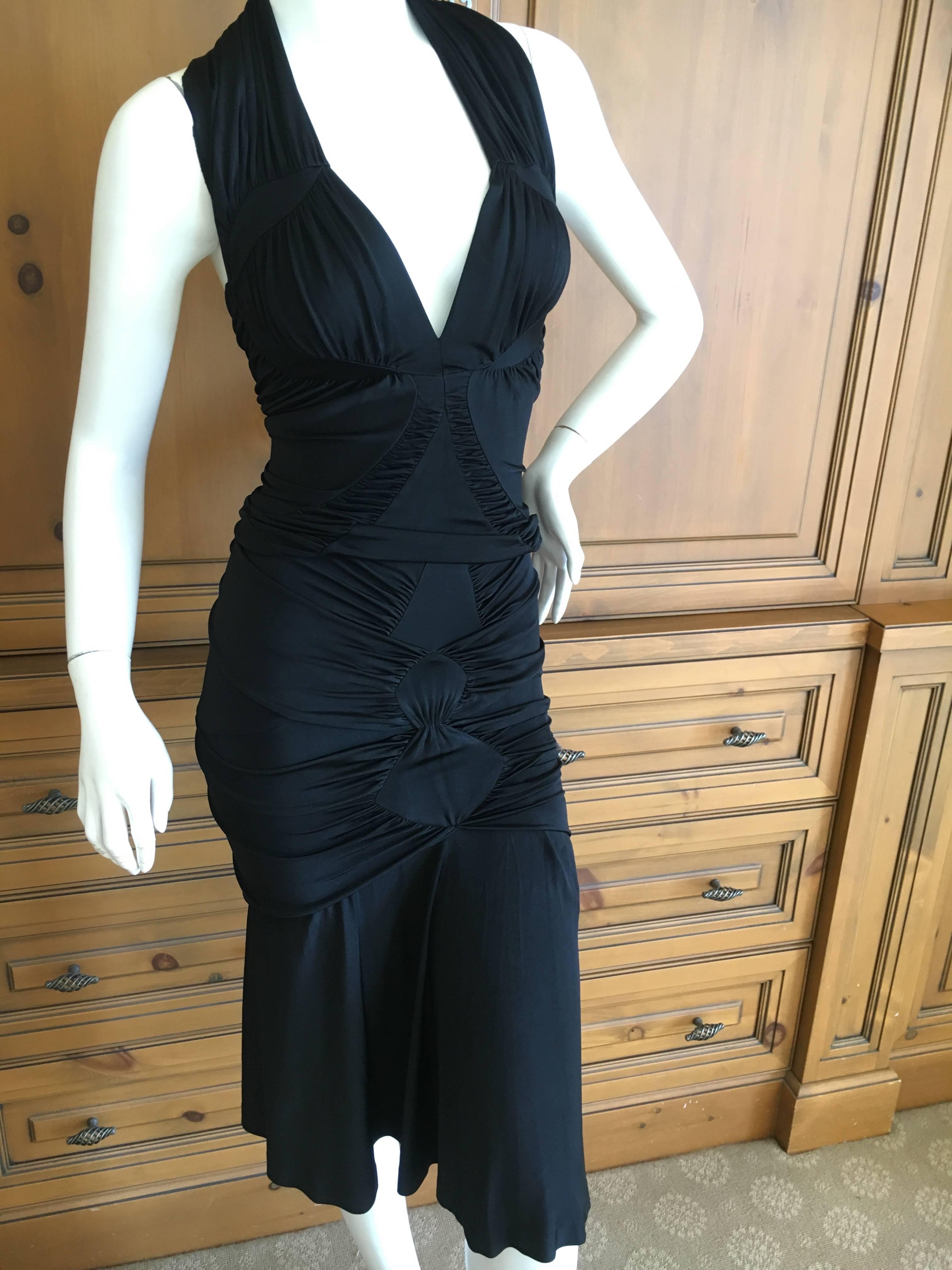 Yves Saint Laurent by Tom Ford Black Two Piece Cocktail Dress For Sale 2