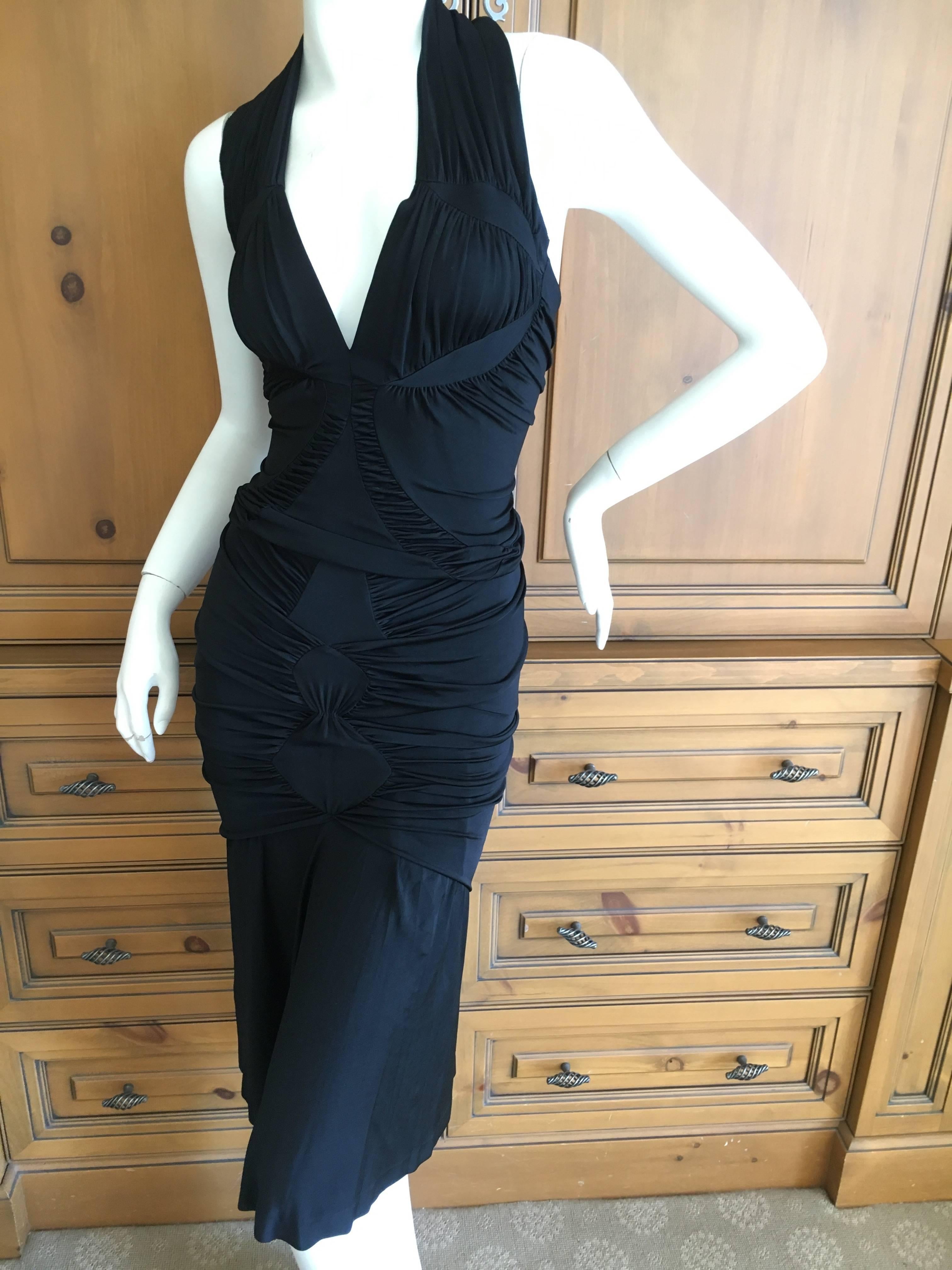 Yves Saint Laurent by Tom Ford Black Two Piece Cocktail Dress For Sale 4