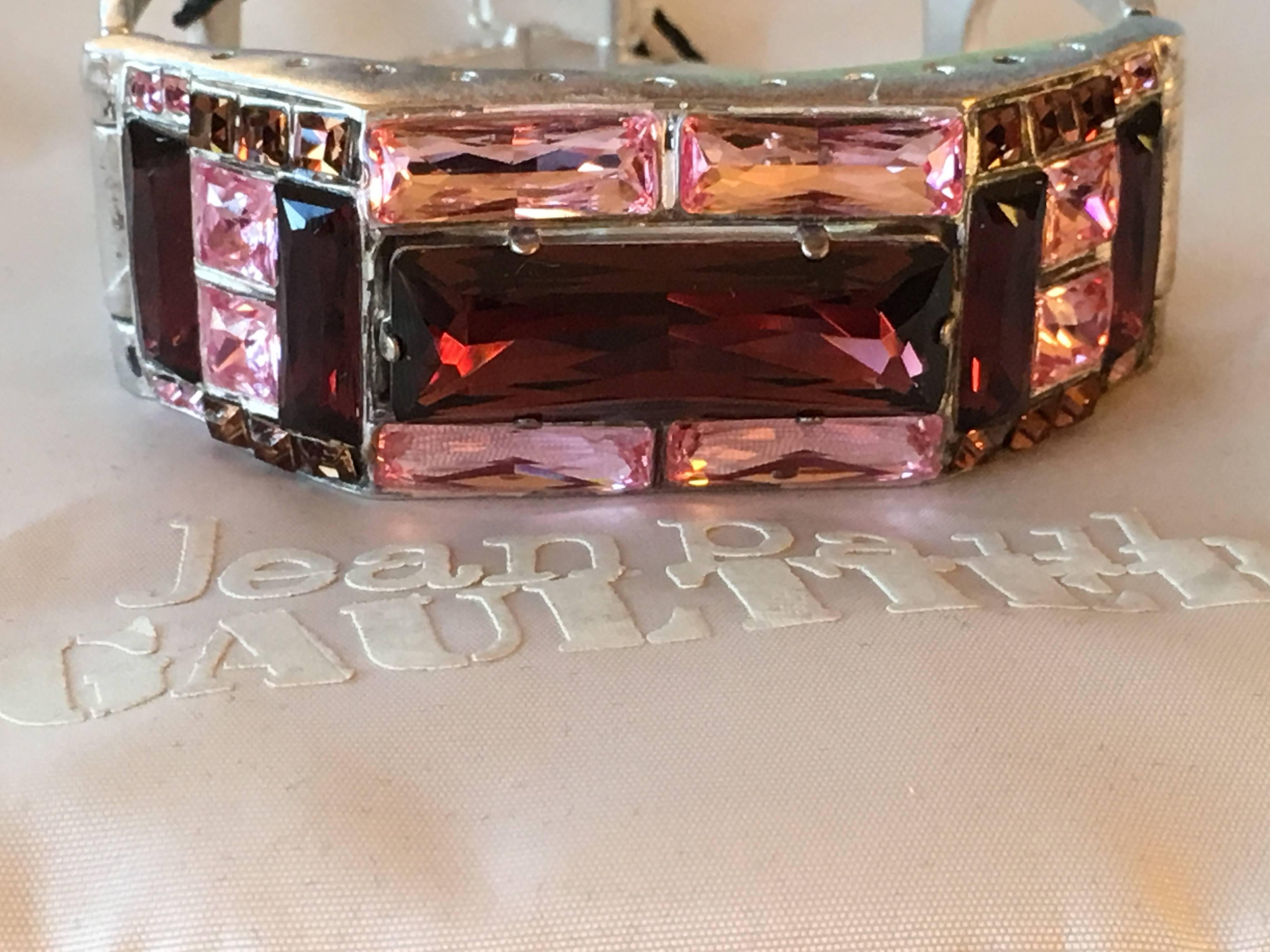 Jean Paul Gaultier Crystal Cuff Bracelet For Sale 3
