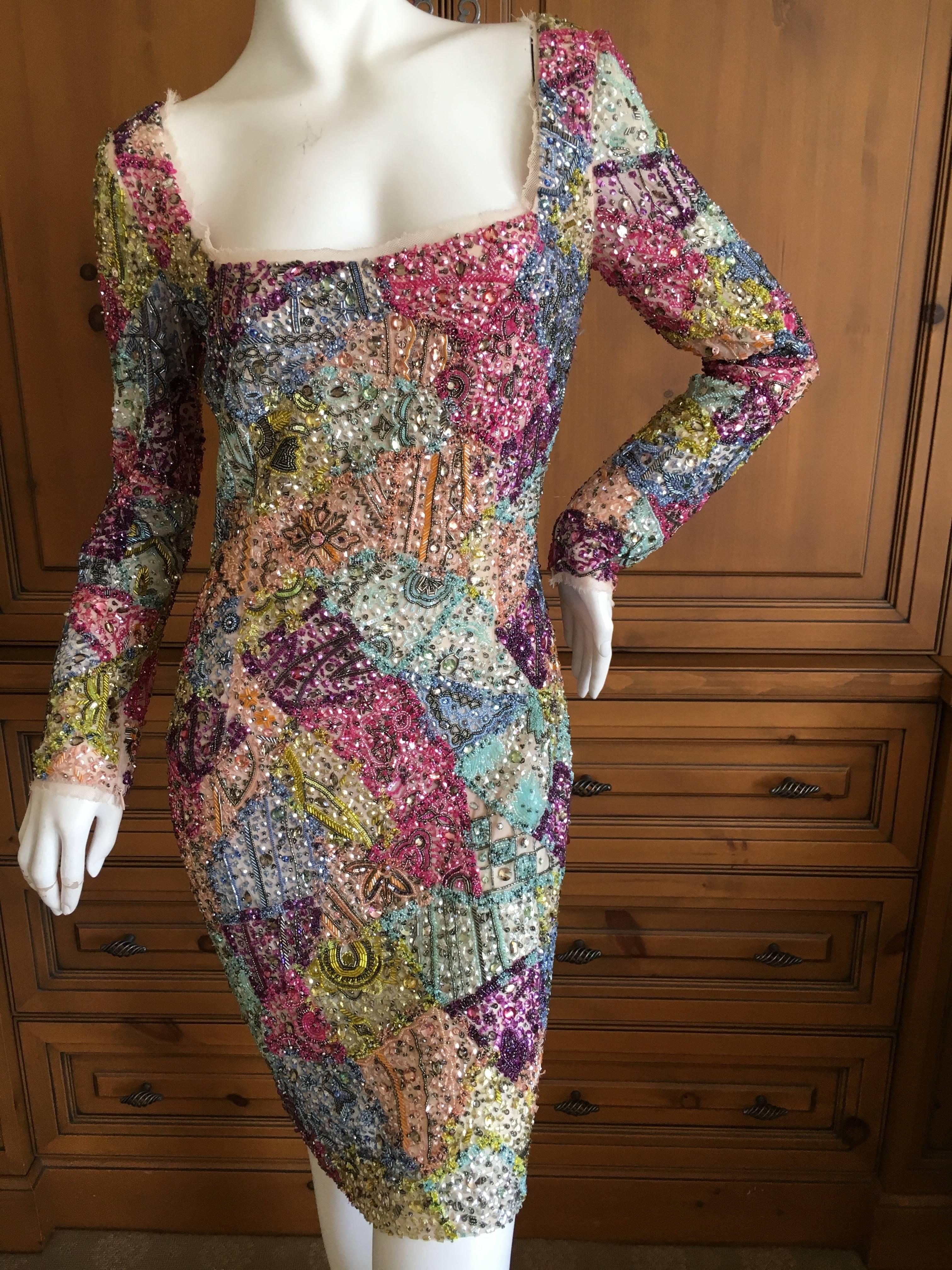
Emilio Pucci Rare Embellished Cocktail Dress .
WOW 
I have never seen a completely embellished Pucci before, this is unreal.
Size 38
Bust  36" 
Waist 30" 
Hips 40' 
Length 36"
 Excellent New condition