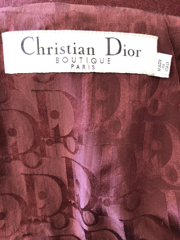 Christian Dior by John Galliano Dramatic Cropped Fur Trim Embellished ...