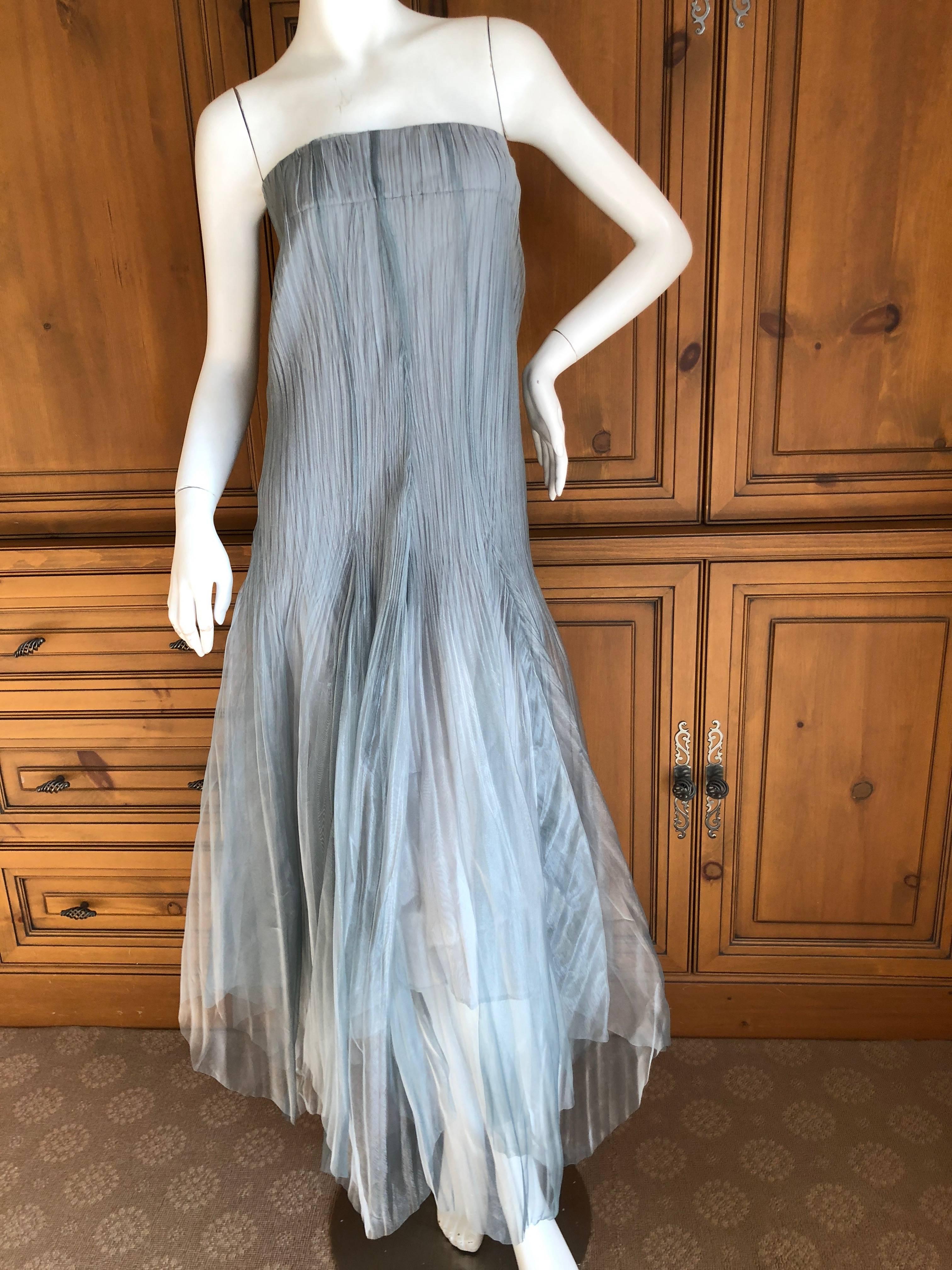 Gray Issey Miyake Fete Vintage Silvery Evening Dress or Skirt w Matching Pyramid Wrap For Sale