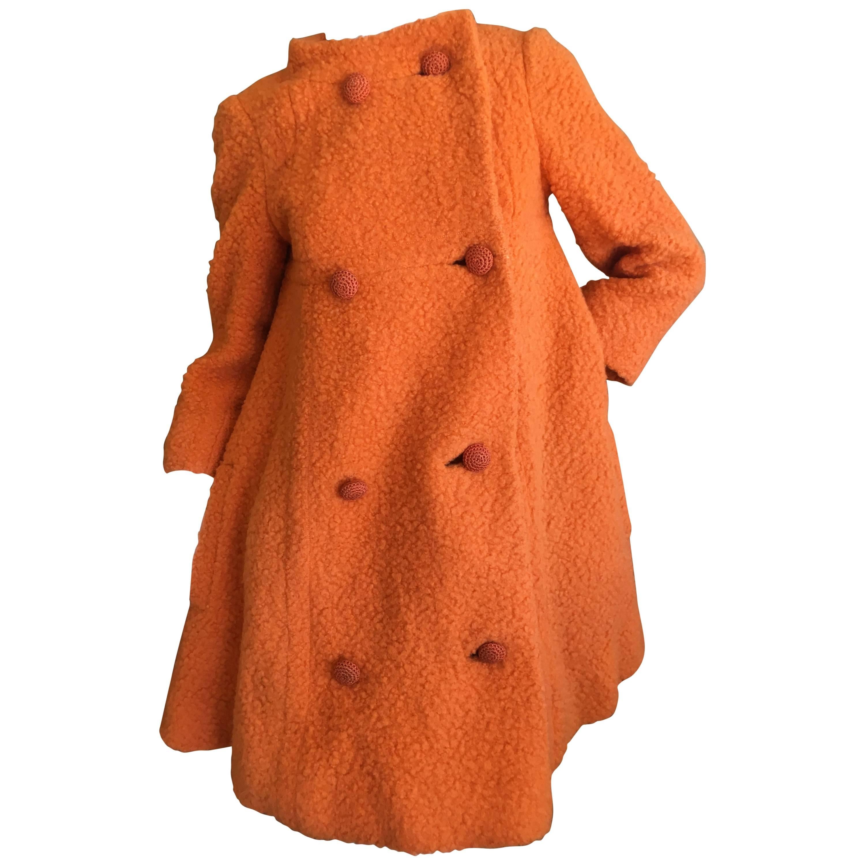 Bergdorf Goodman 1965 Babydoll Boucle A Line Swing Coat For Sale