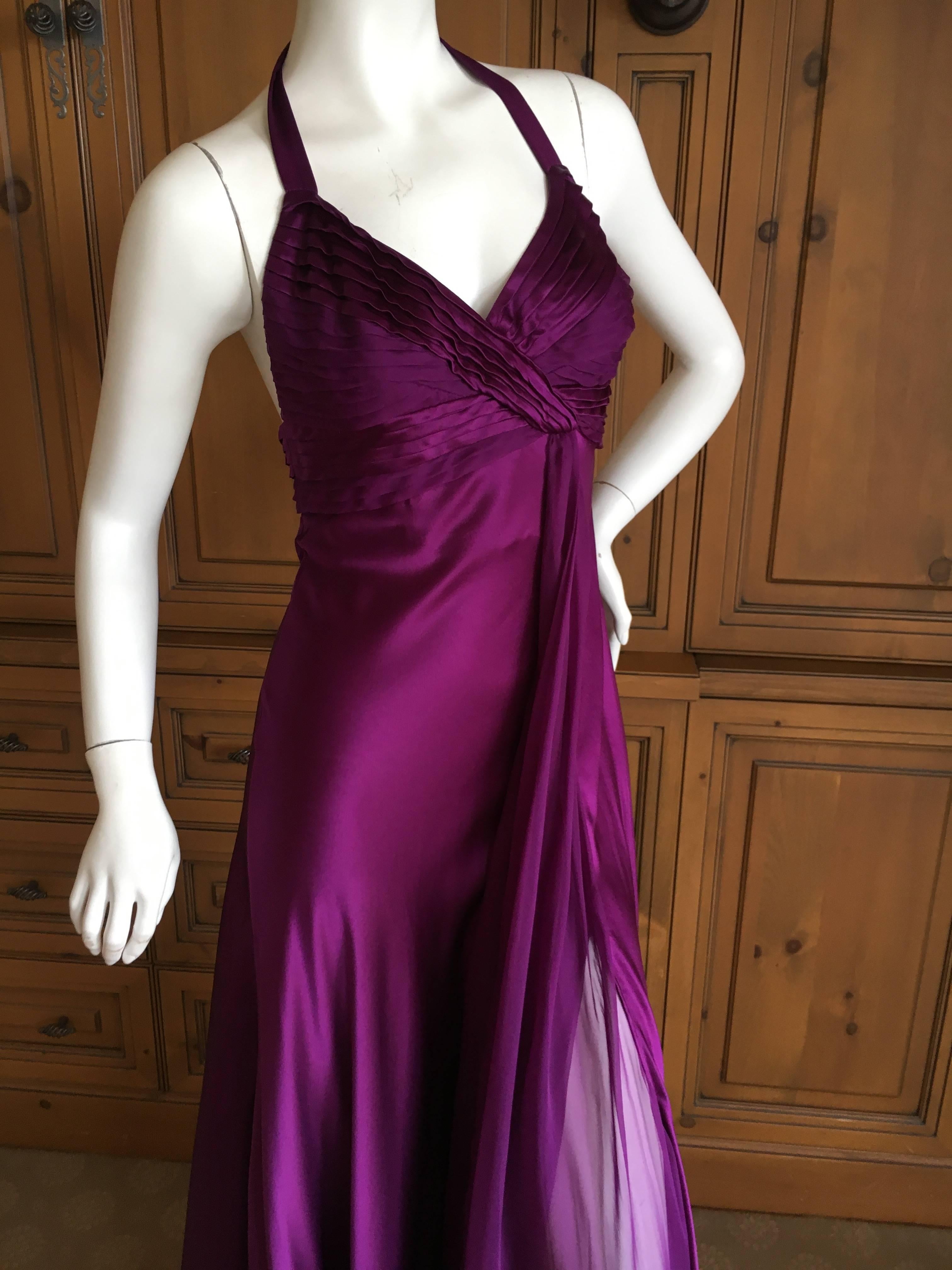 silk purple dress