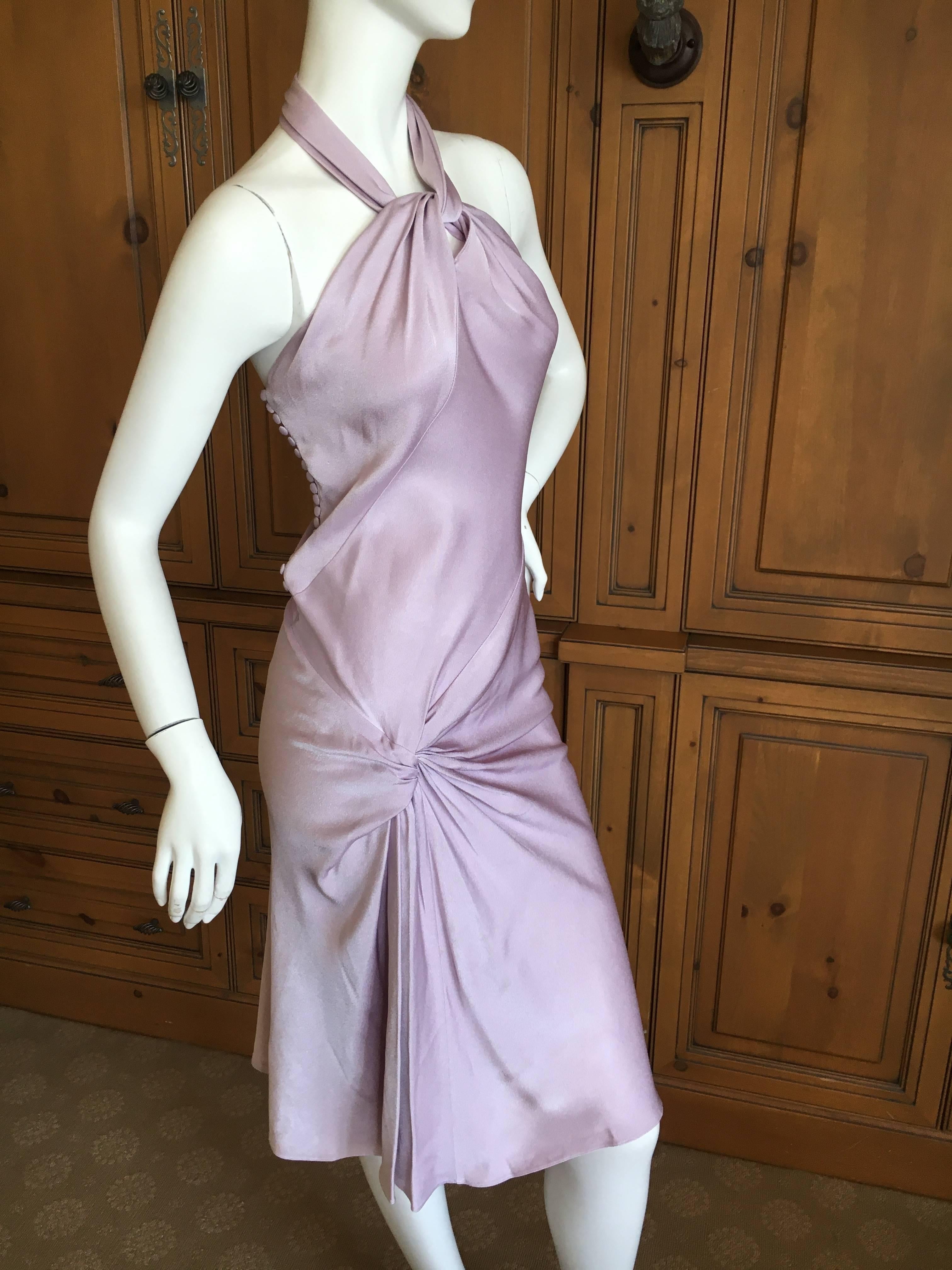 Christian Dior by John Galliano Sweet Pink Day Dress with Knot Motif For Sale 4