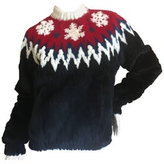 Jean Paul Gaultier Fourrure Fur Nordic Sweater