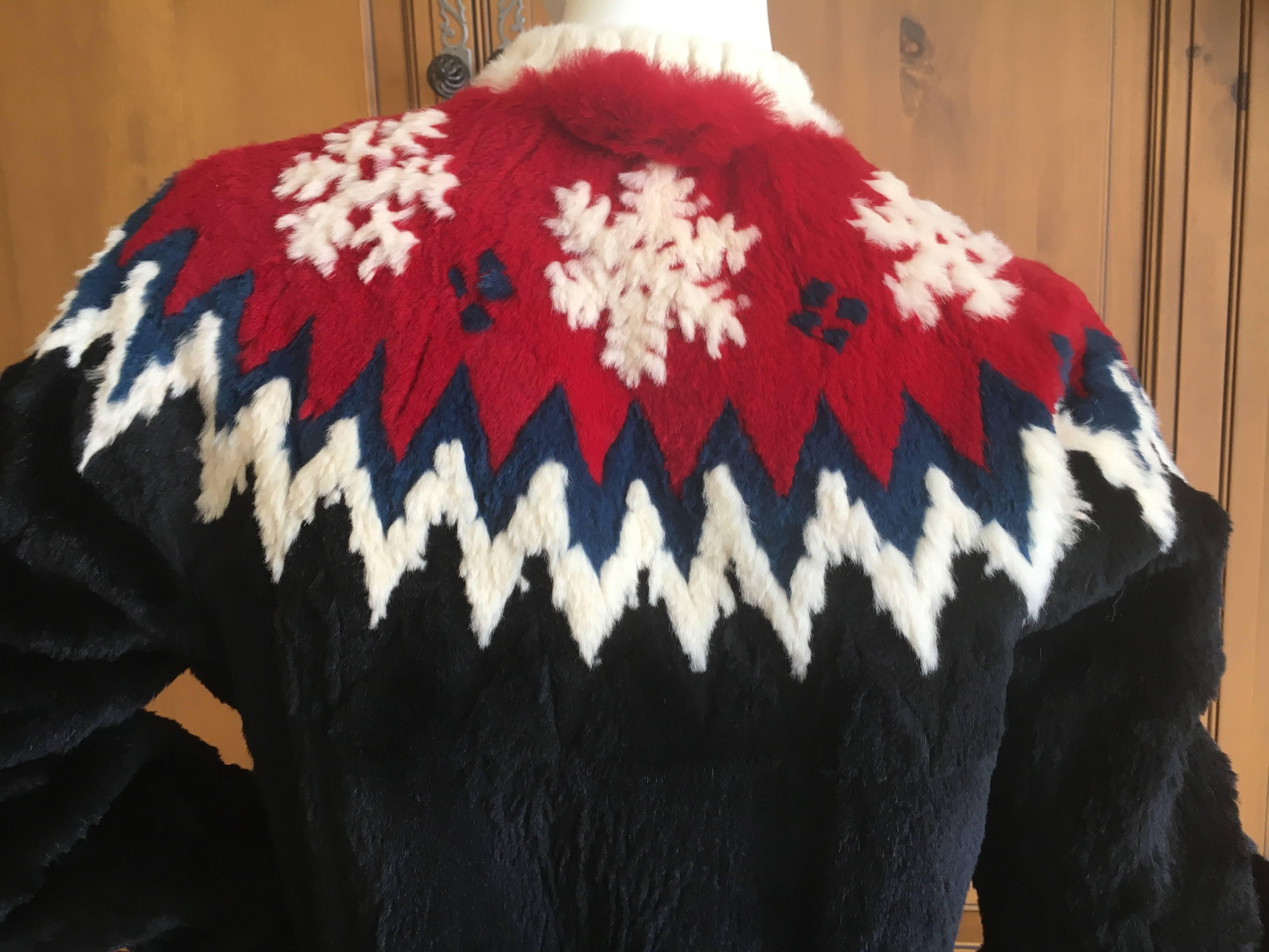 Jean Paul Gaultier Fourrure Fur Nordic Sweater   4