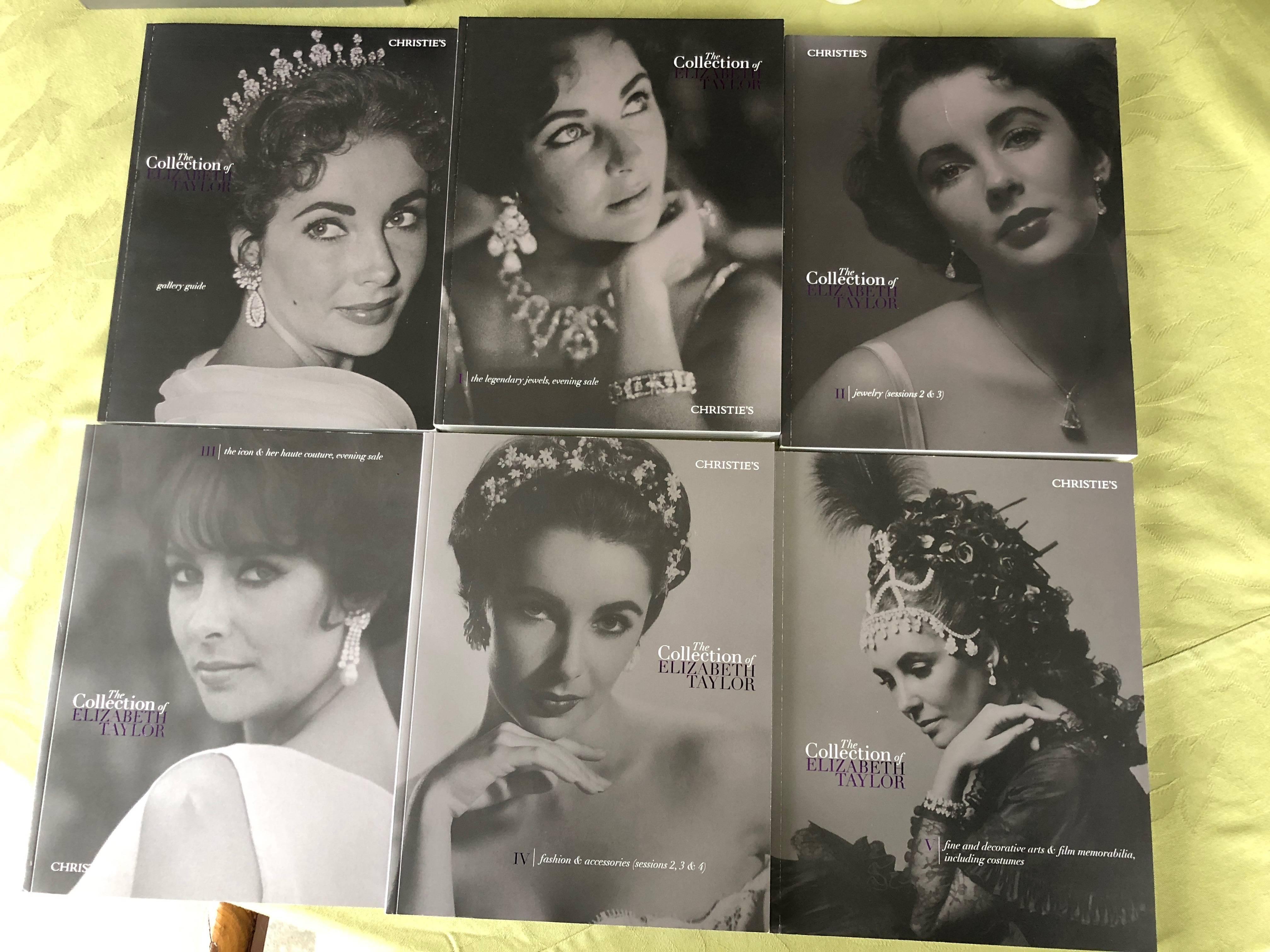 Elizabeth Taylor Christies Auction Catalogue Complete Six Book Box Set