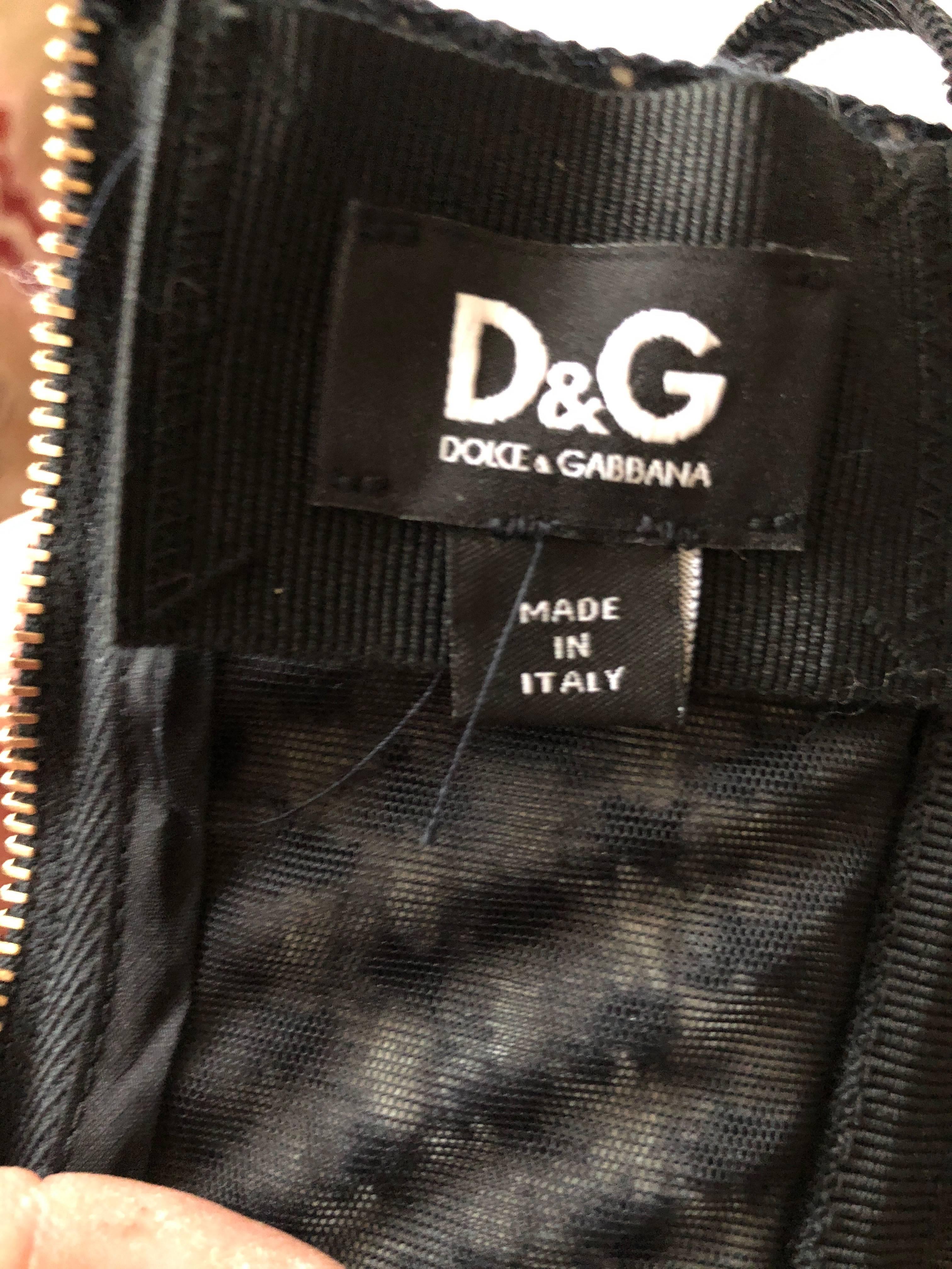   D&G by Dolce & Gabbana Fair Isle Knit Mini Dress with Built In Corset For Sale 5