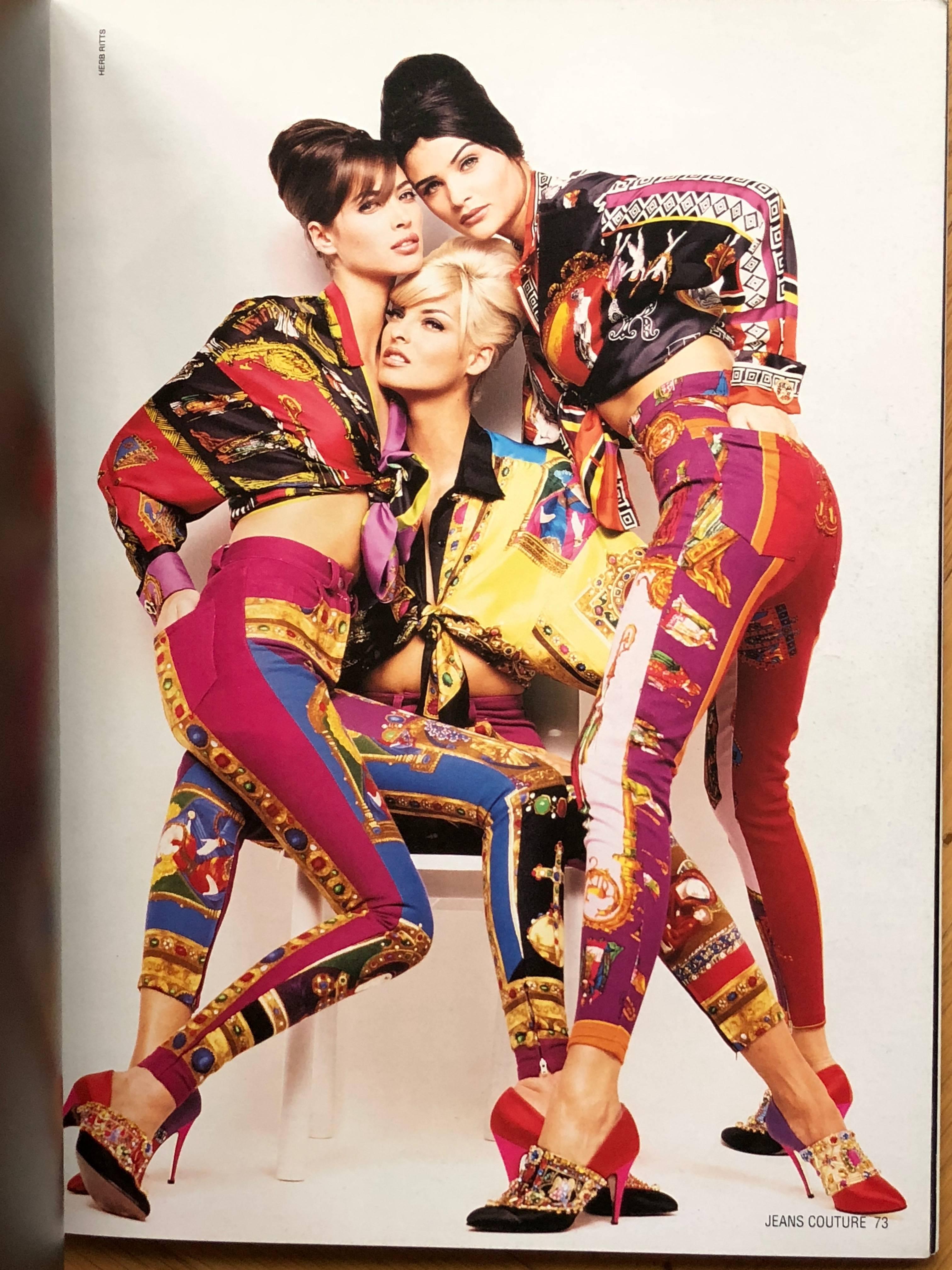 Gianni Versace Couture Book No.21 Autumn 1991 by Herb Ritts Supermodels For Sale 3