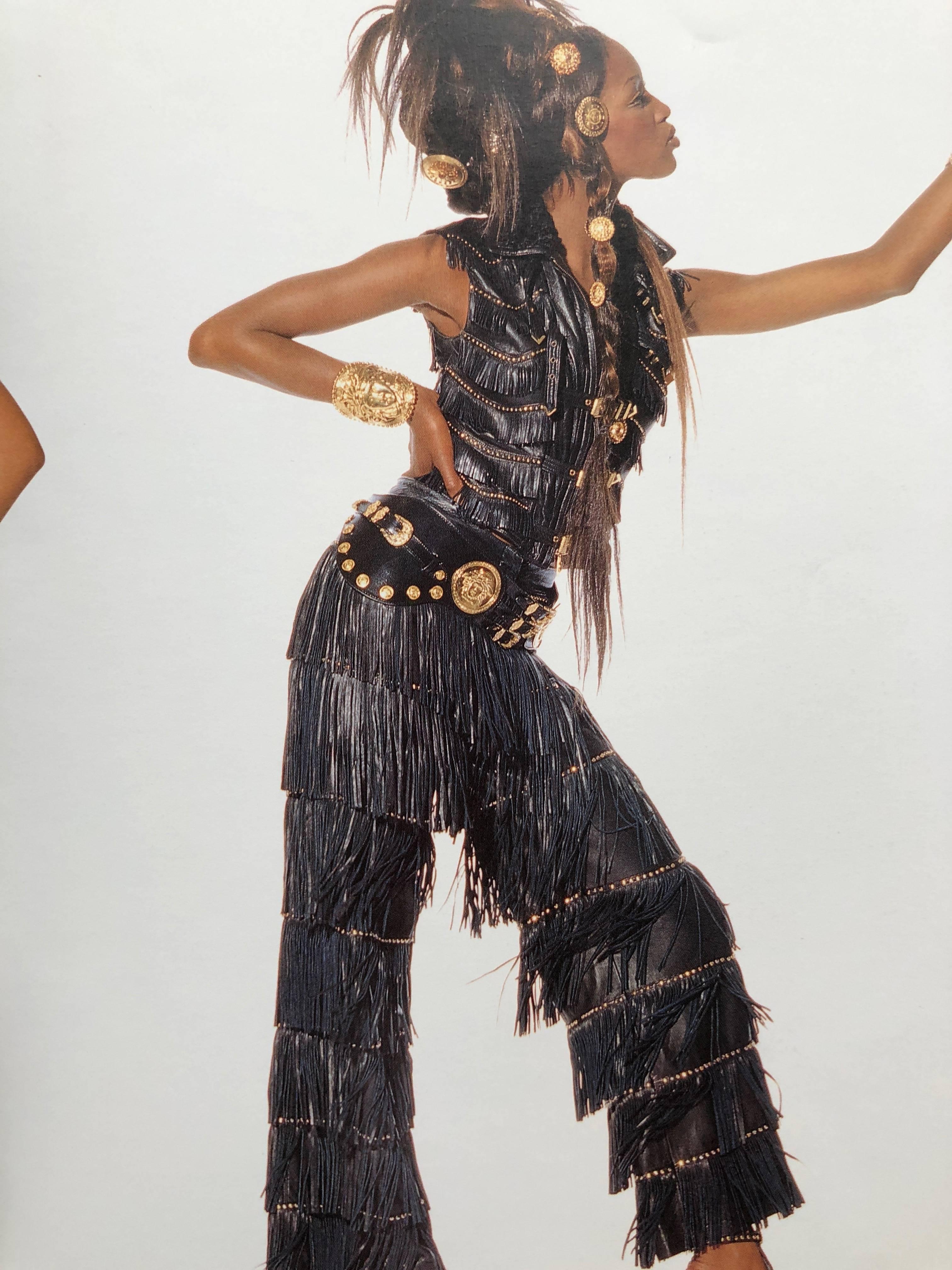 Gianni Versace Book No. 23 Irving Penn Autumn 1993 Bondage  All the Supermodels
Gianni Versace documented every collection in the beginning of his career , hiring the best photographers and stylists.
This is the infamous bondage collection,