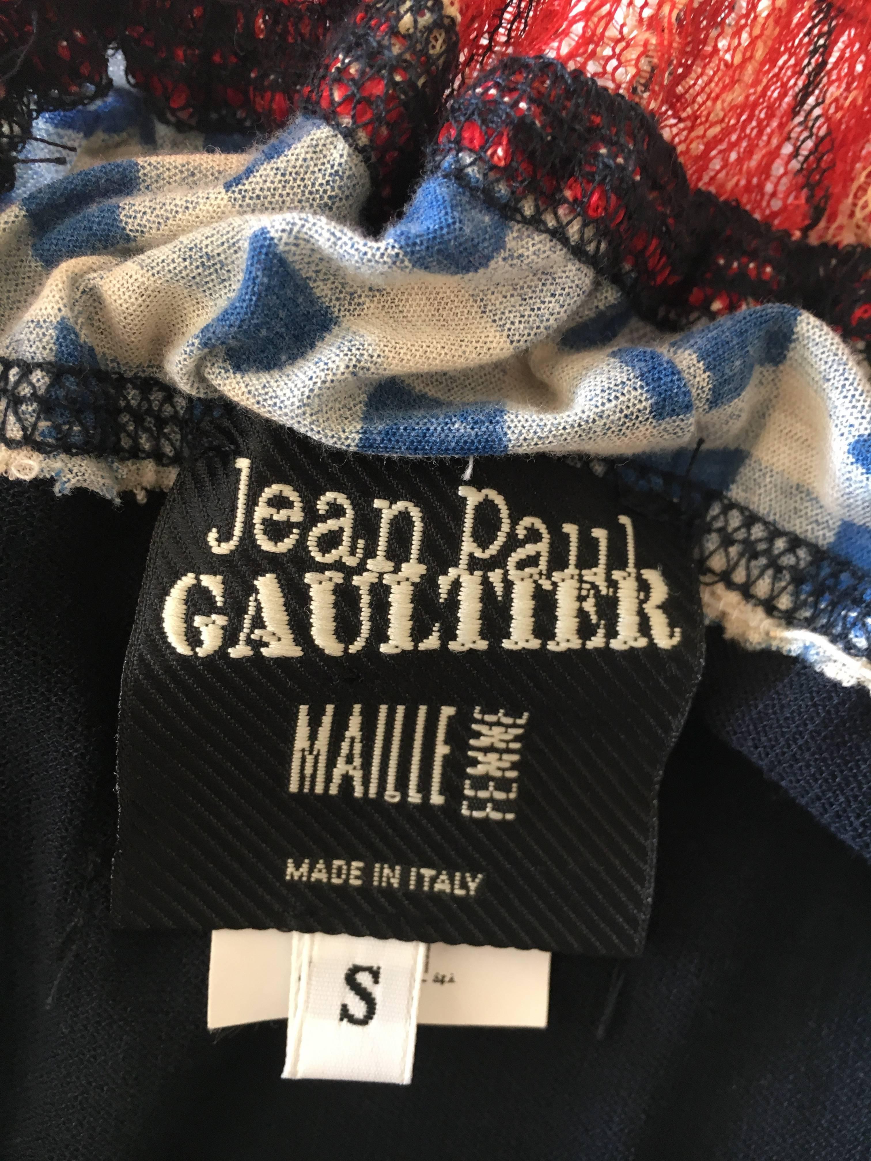 Jean Paul Gaultier Maille Femme Vintage Gingham Pattern Play Dress For Sale 2