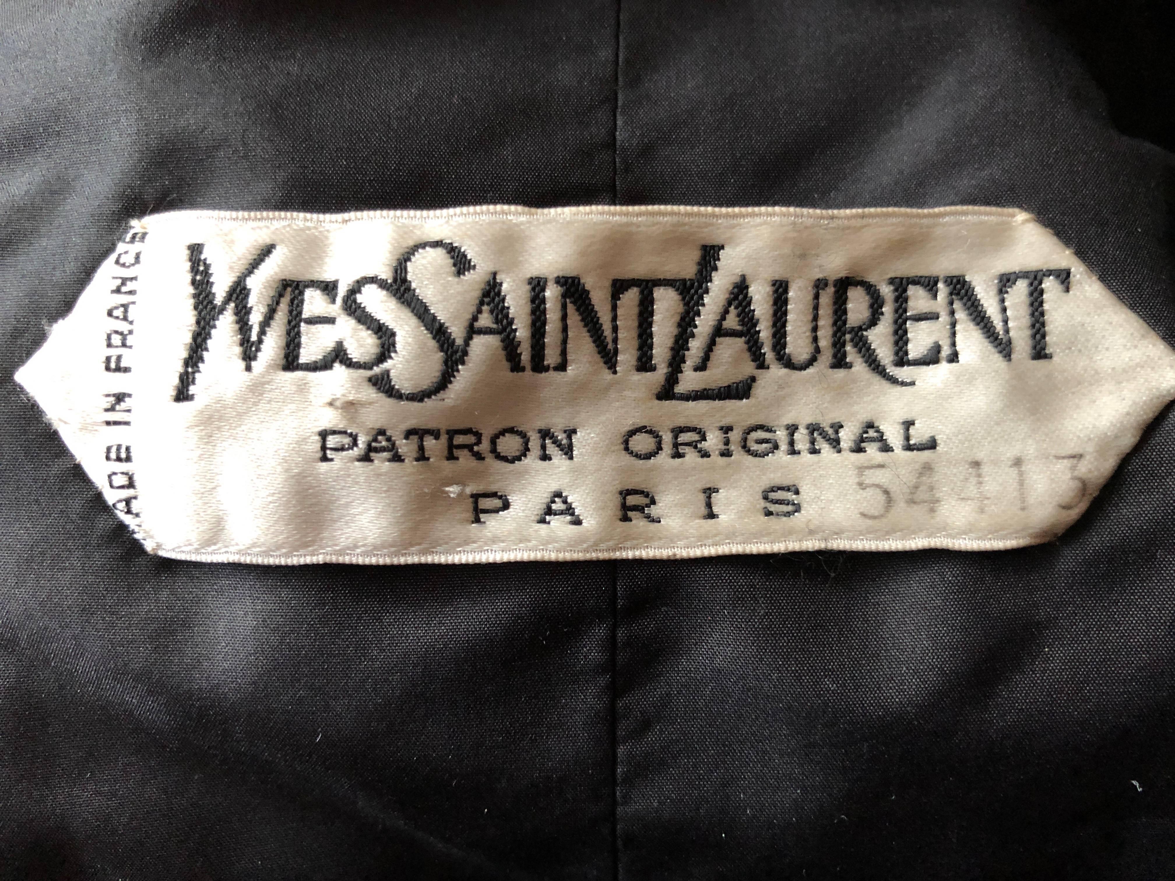 Yves Saint Laurent Numbered Haute Couture Silk Taffeta Leopard Print Swing Coat For Sale 3