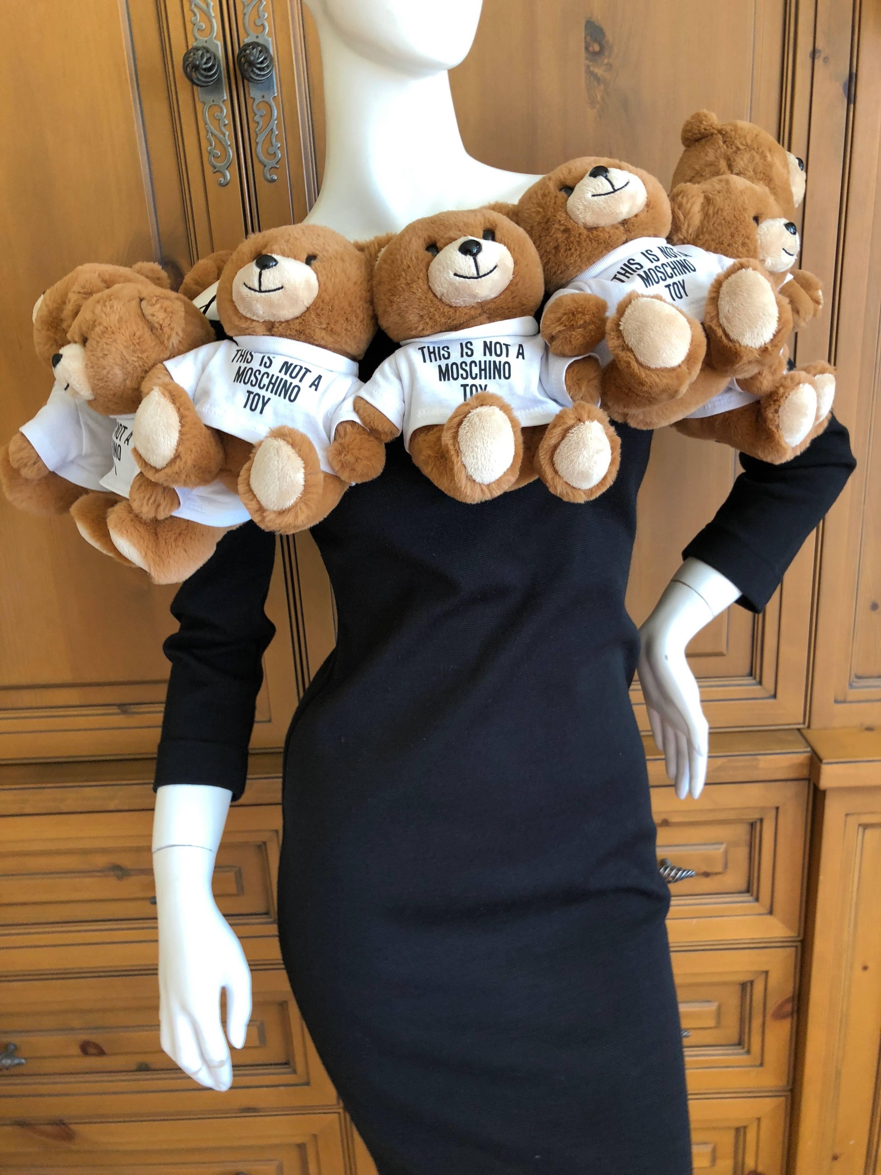 Black Moschino Couture Teddy Bear Dress  For Sale
