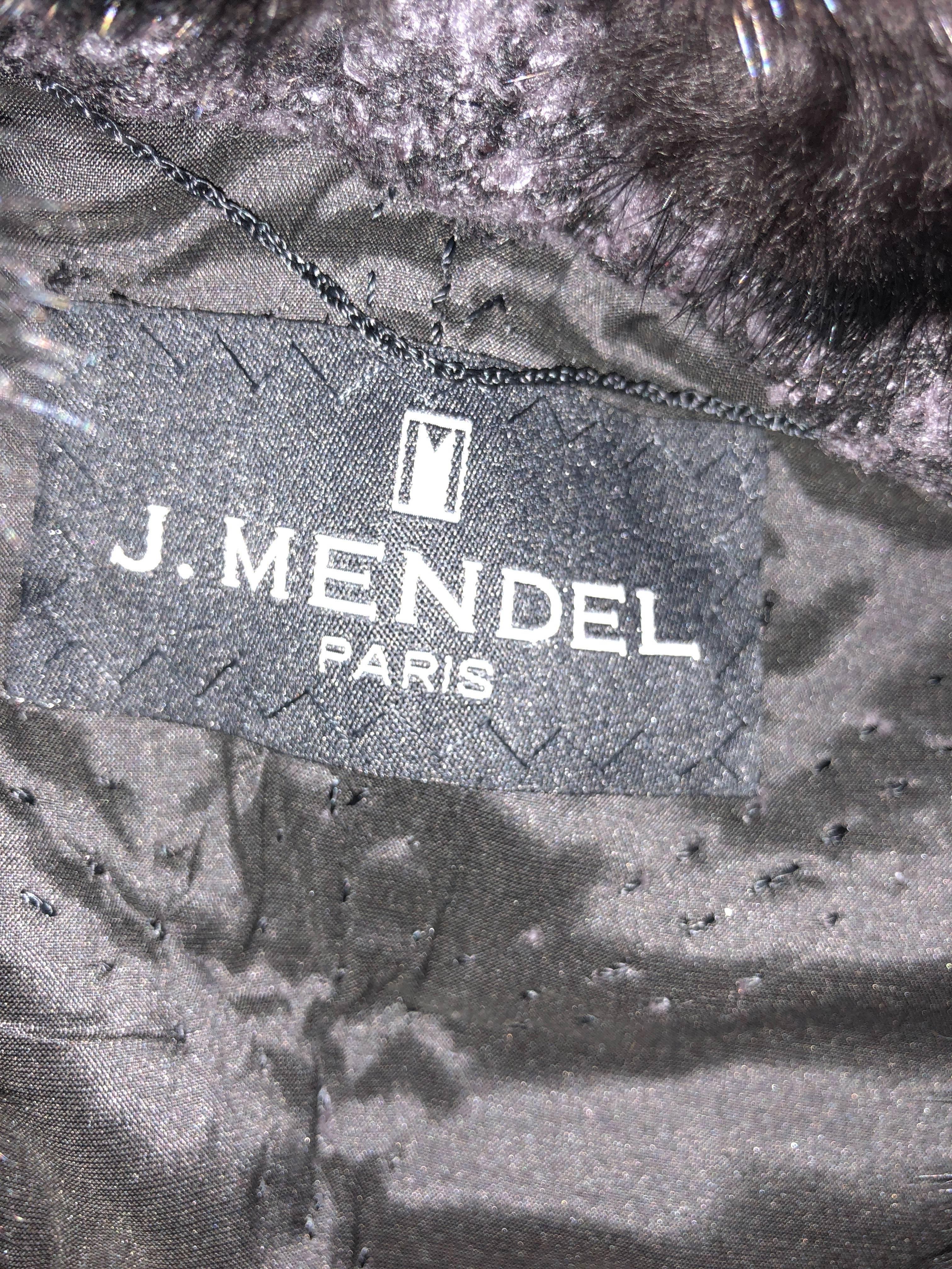J. Mendel Paris Bead Embellished Tweed Belted Jacket with Fur Collar and Belt For Sale 2