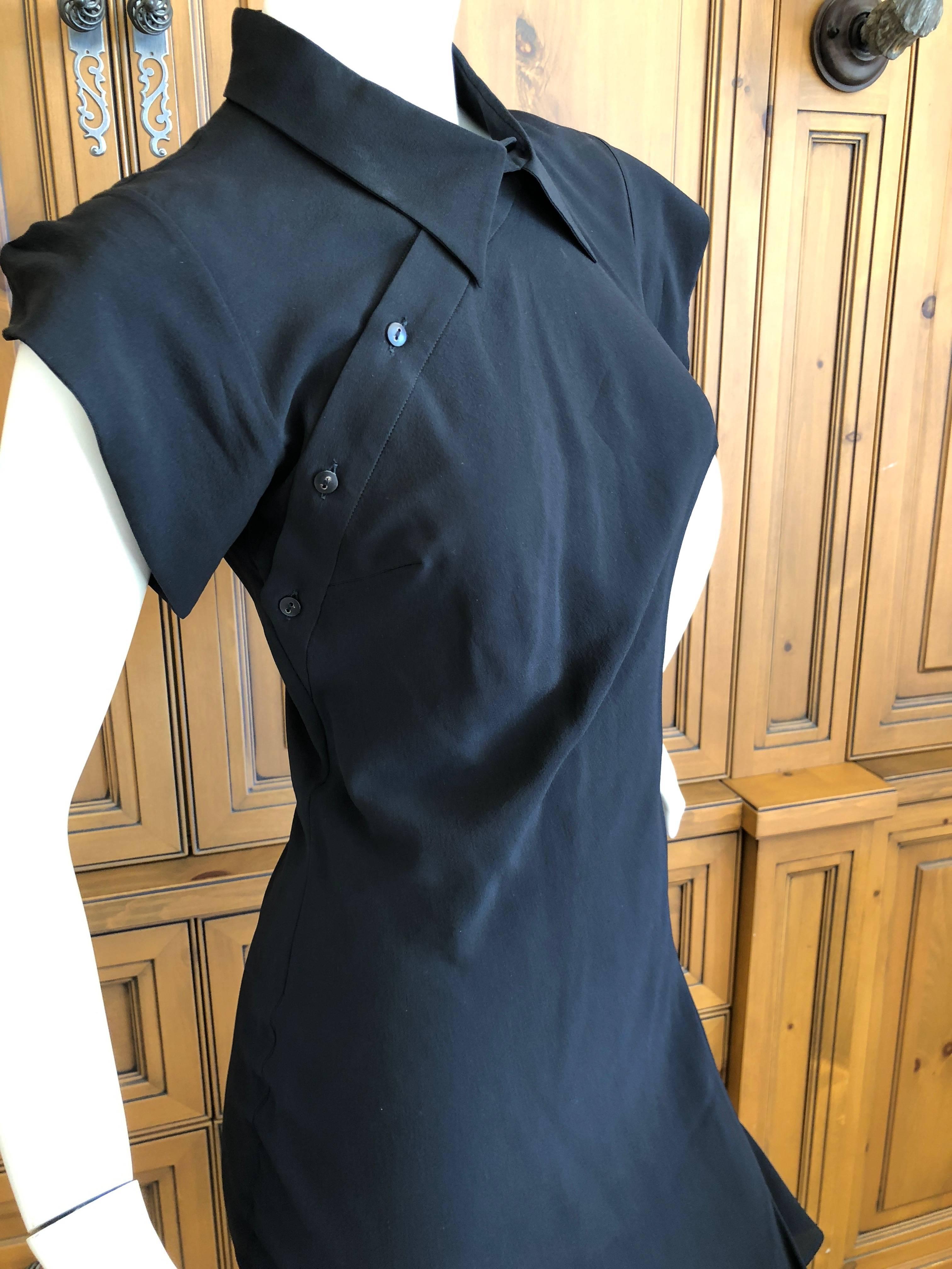 Women's John Galliano Vintage 90's Label Black Silk Cheongsam Style Evening Dress  For Sale