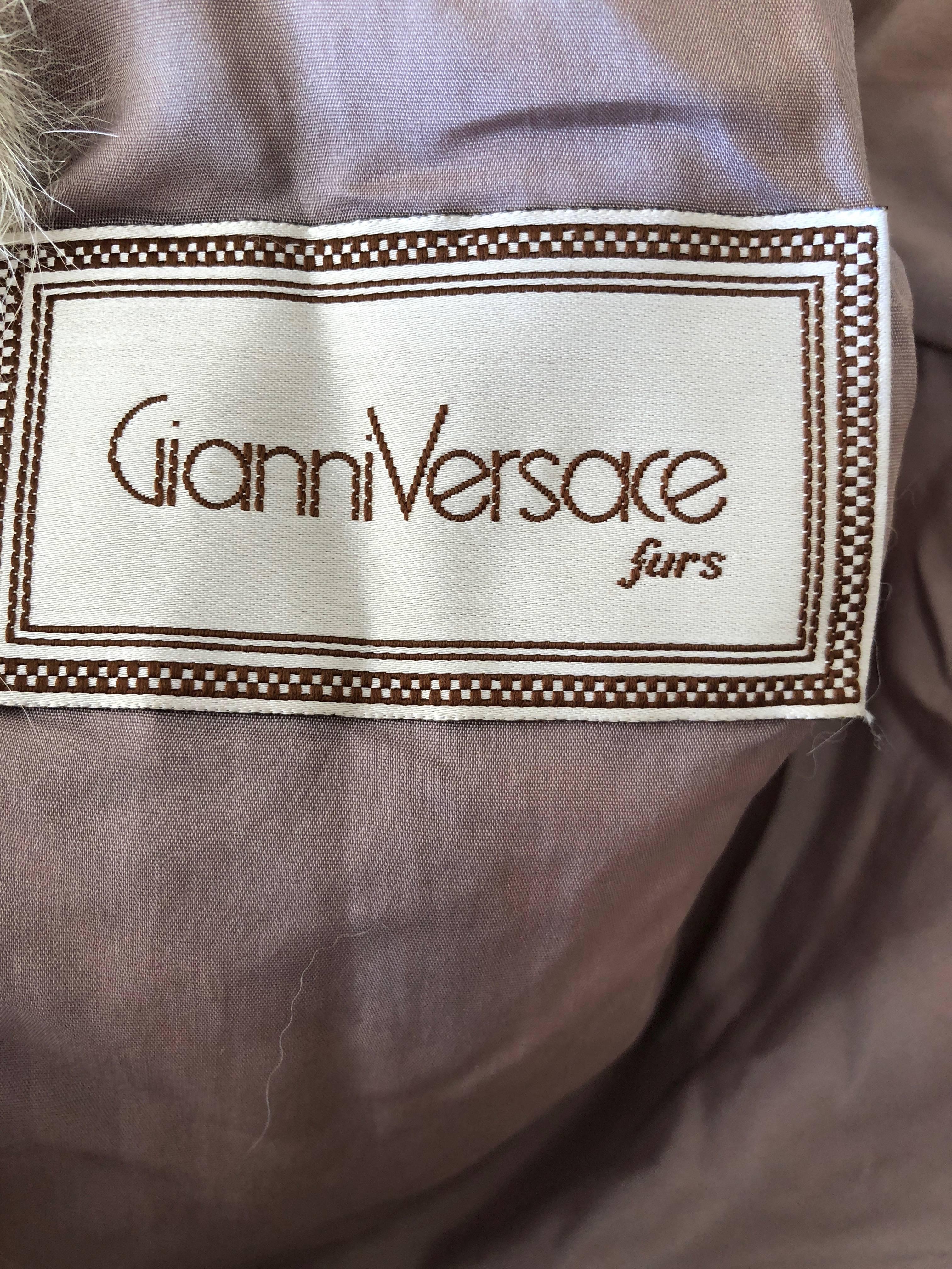 Gianni Versace Furs Rare Arctic Fox Swing Coat with  110