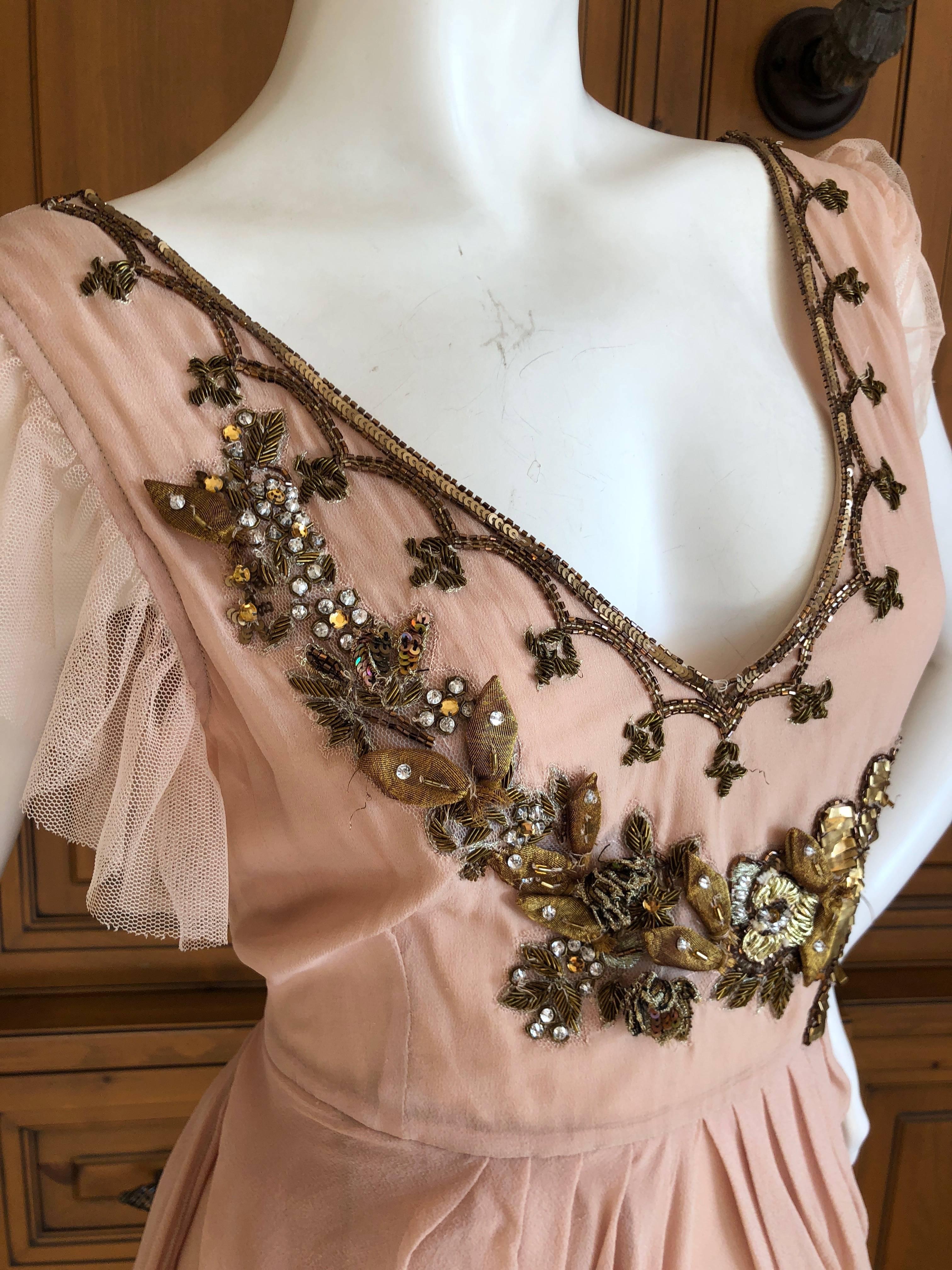 John Galliano Vintage Embellished Draped Cocktail Dress New With Tags For Sale 2