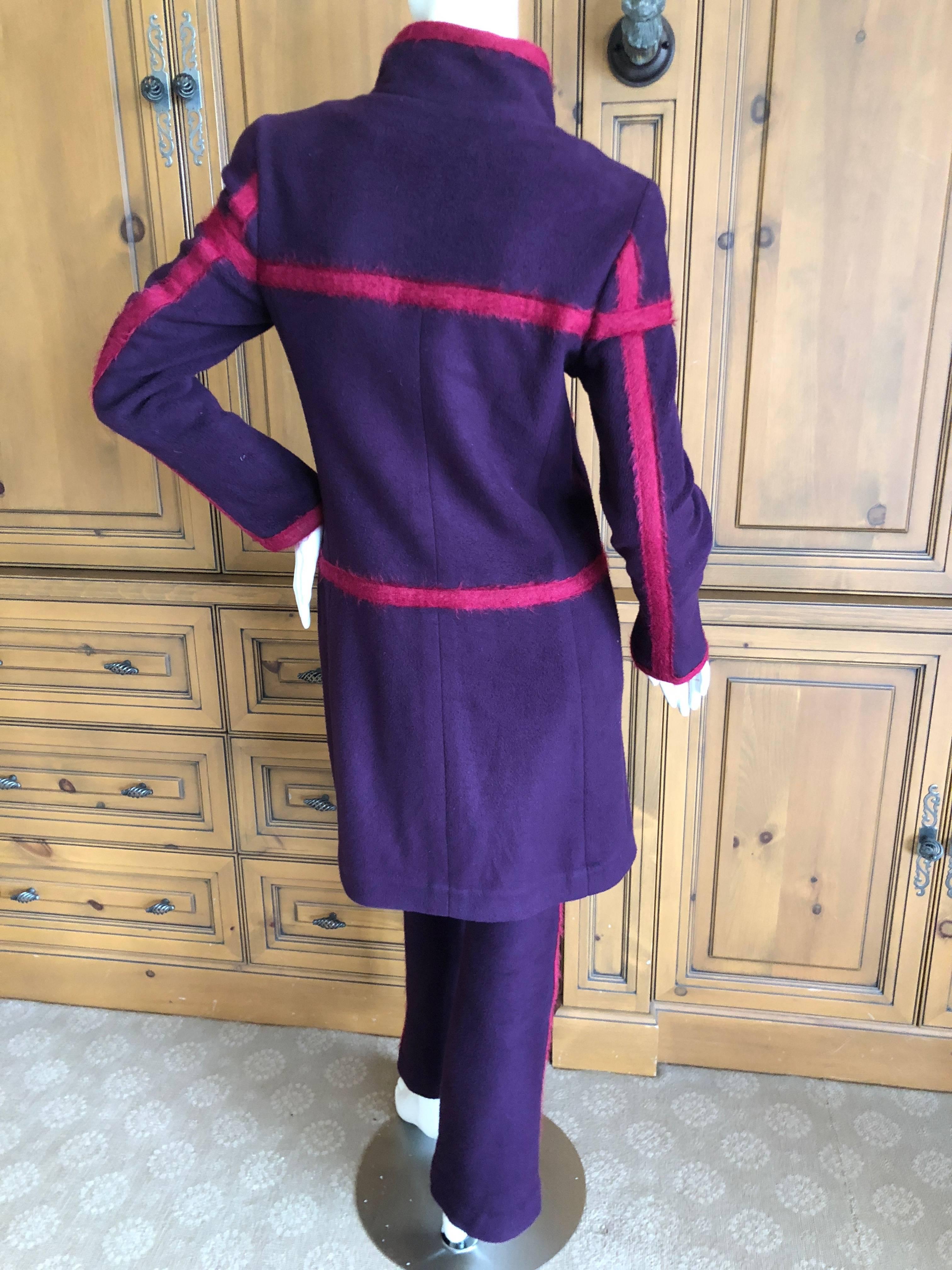 Chanel Purple Fleece Pant Suit, Autumn 2000   For Sale 6