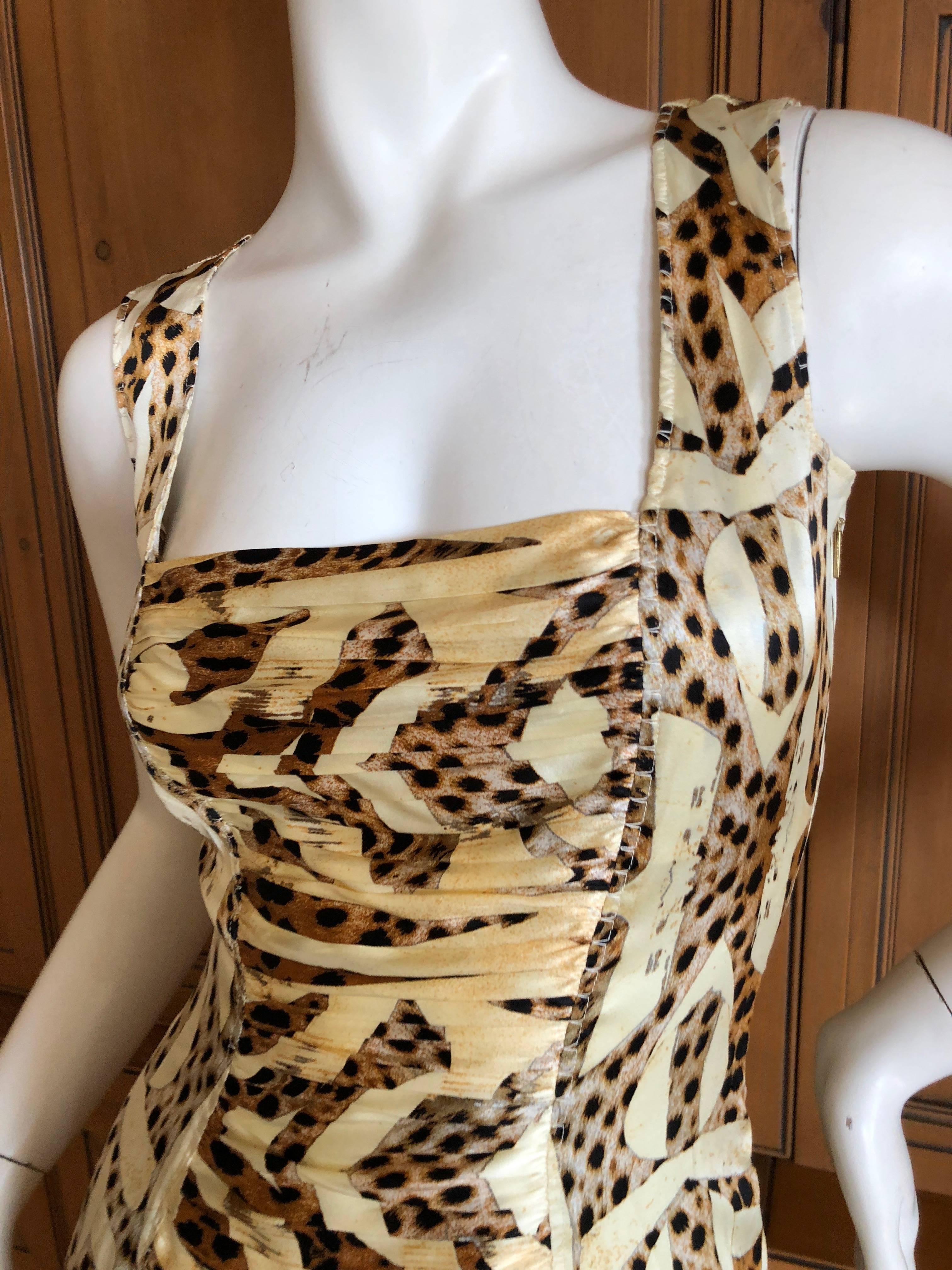 ruched leopard print dress