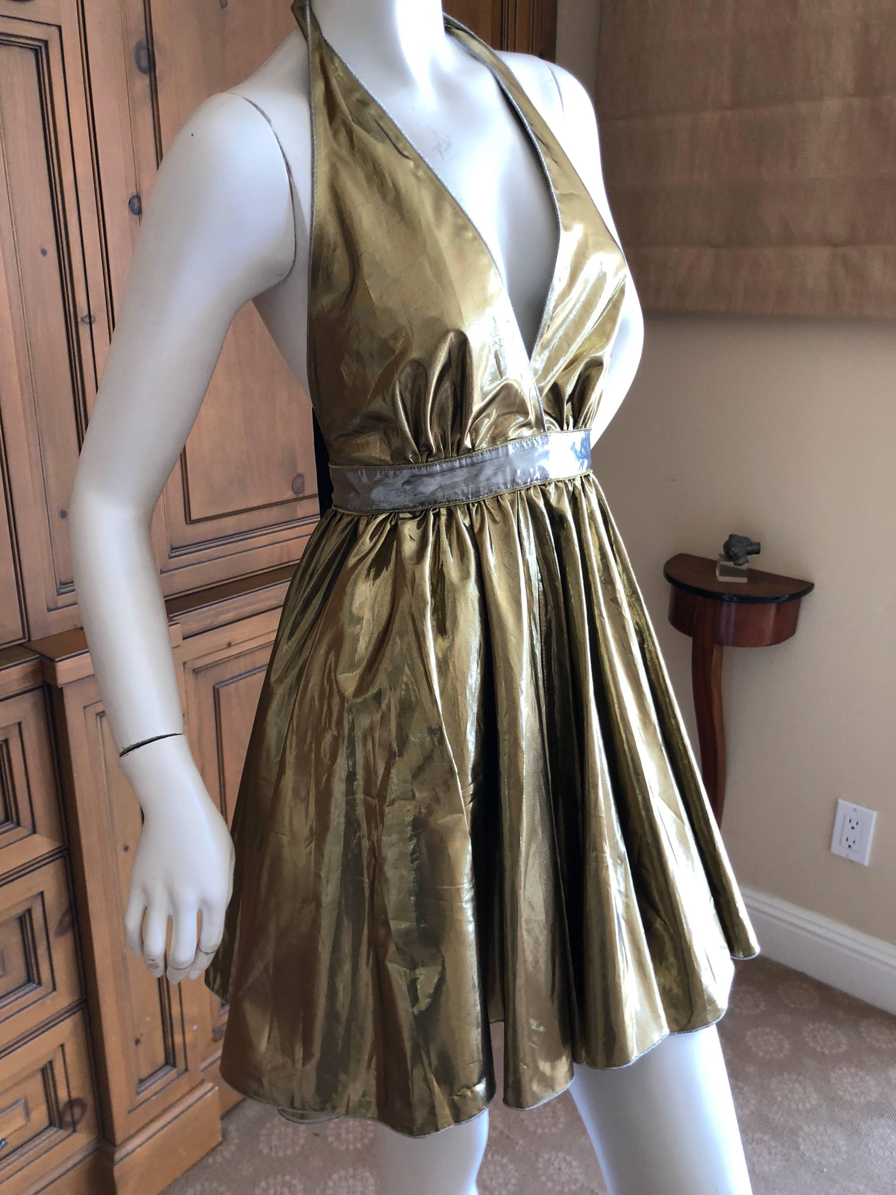 Dolce & Gabbana D&G Vintage Cocktail Party Halter Mini Dress   In Excellent Condition For Sale In Cloverdale, CA