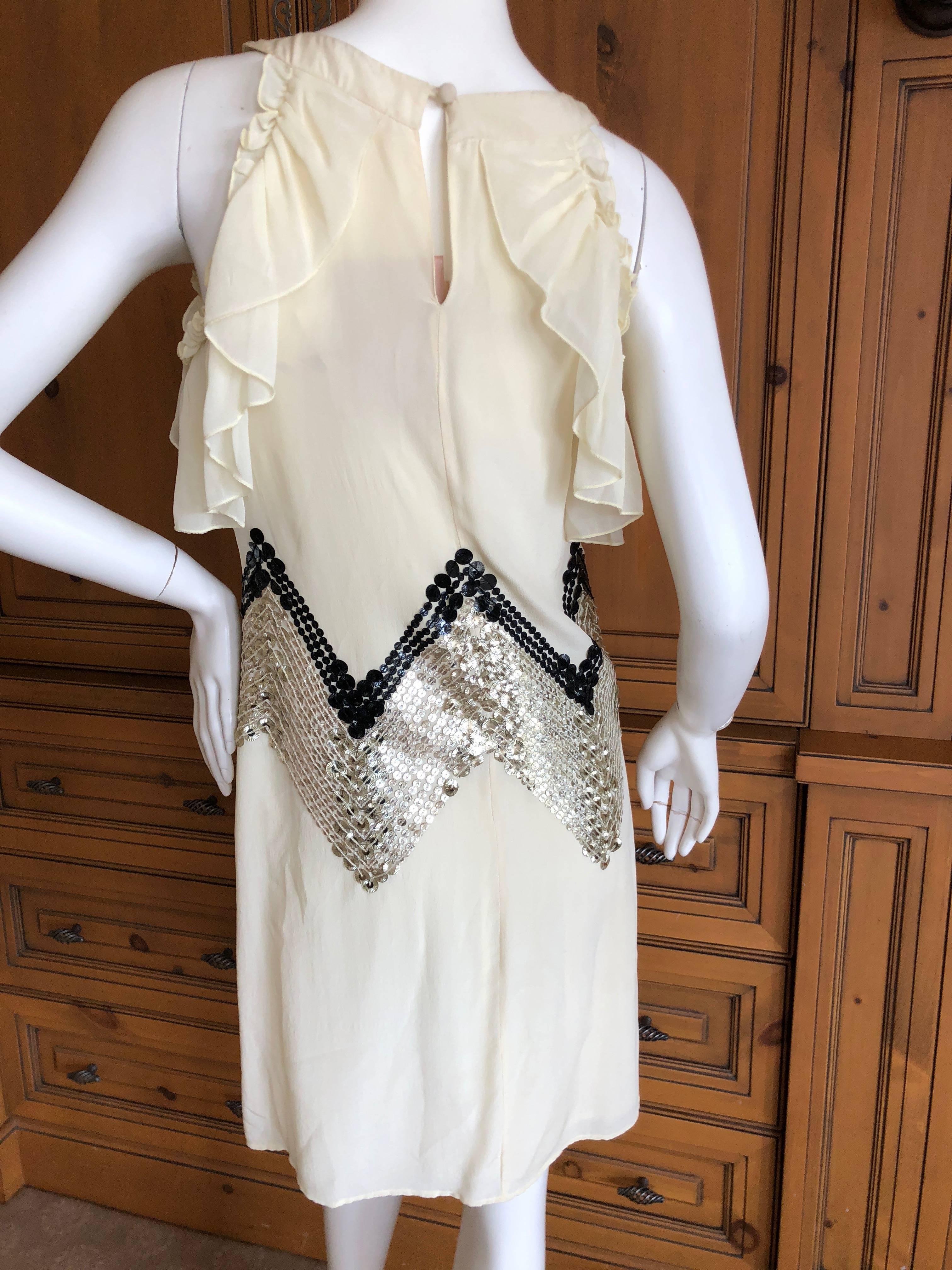 John Galliano Vintage Embellished Chevron Pattern Sequin Dress New With Tags
New with tags.
Size 40
Bust 36