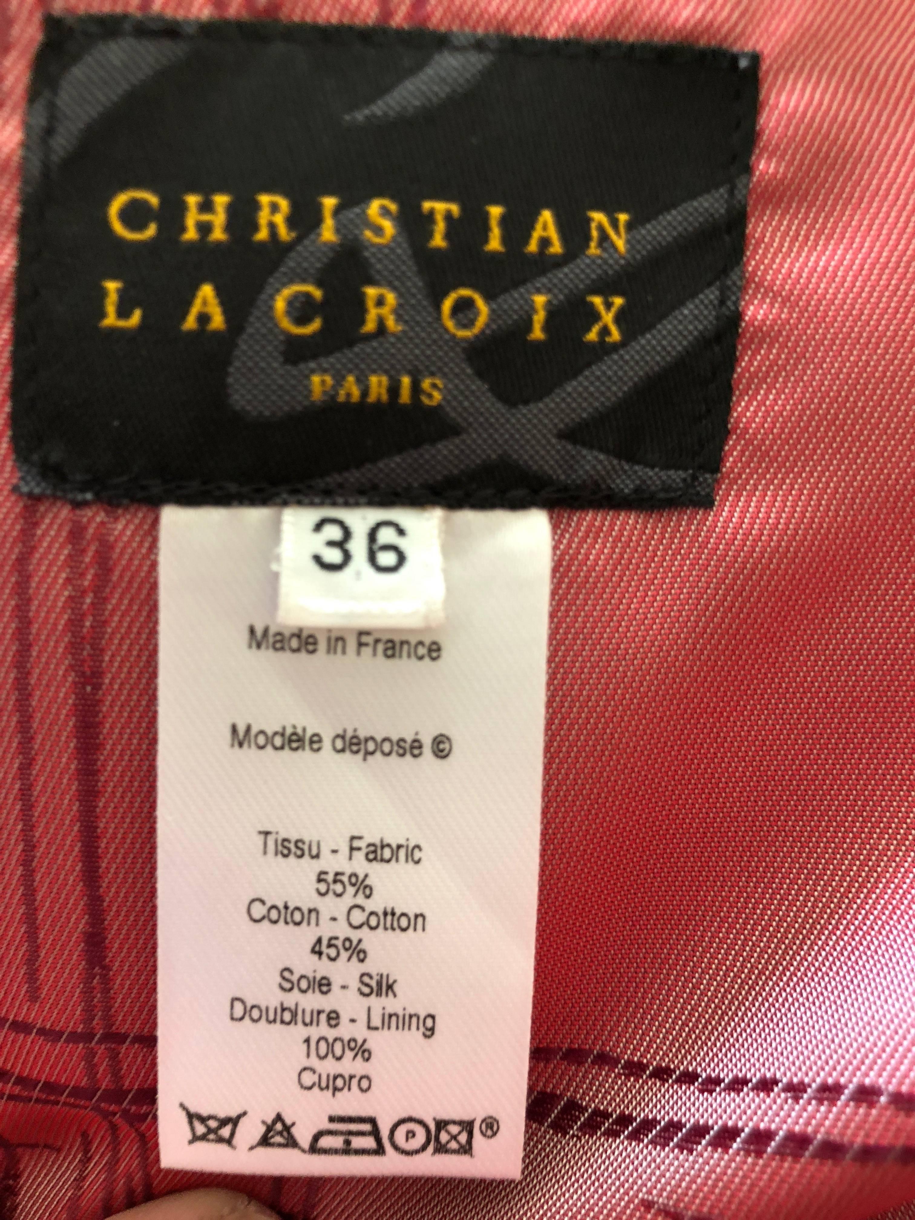 Christian Lacroix Red Vintage Silk Cotton Blend Skirt Suit

Size 36
Bust 40