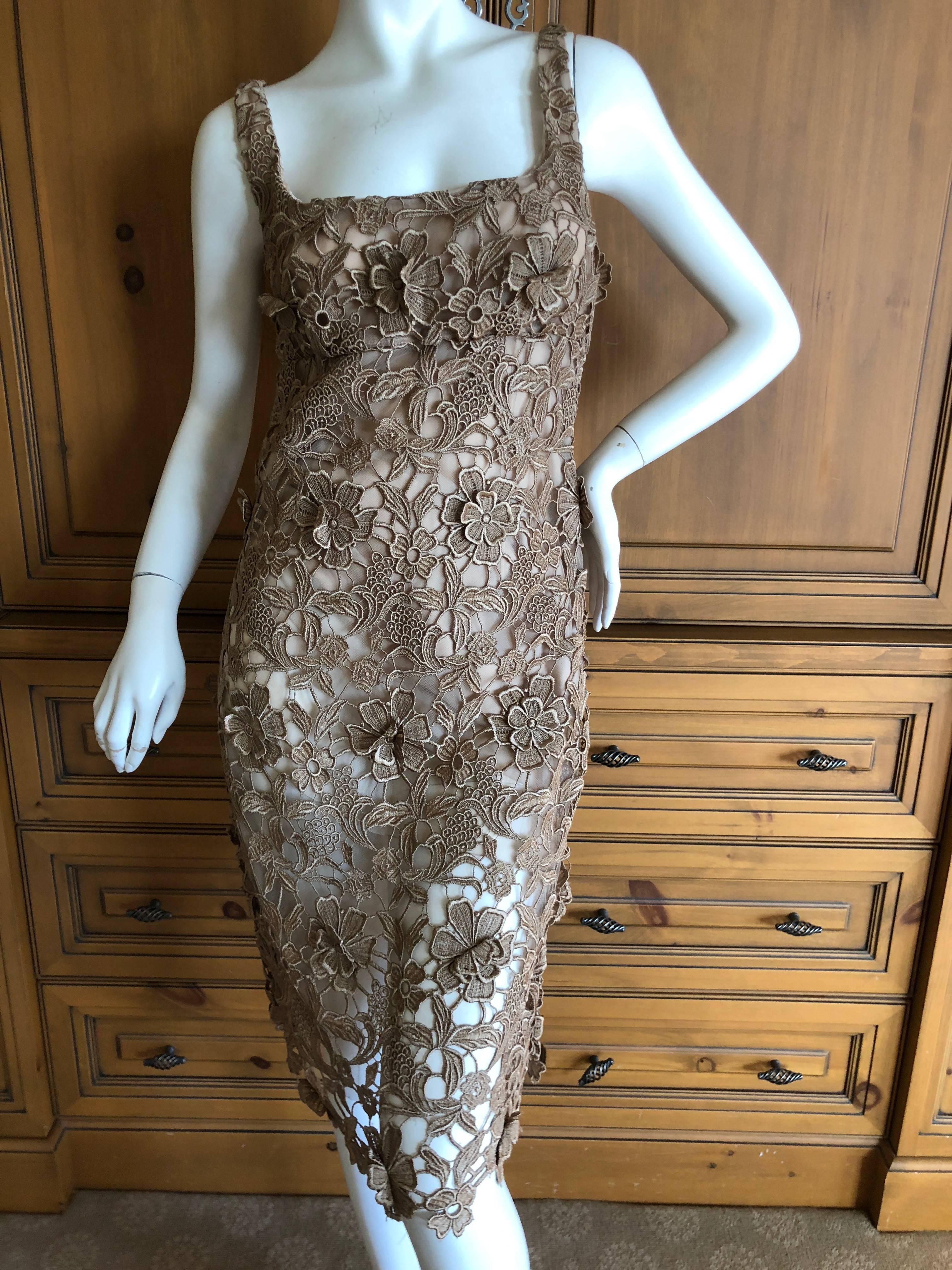 Valentino Vintage Guipure Lace Cocktail Dress For Sale 1