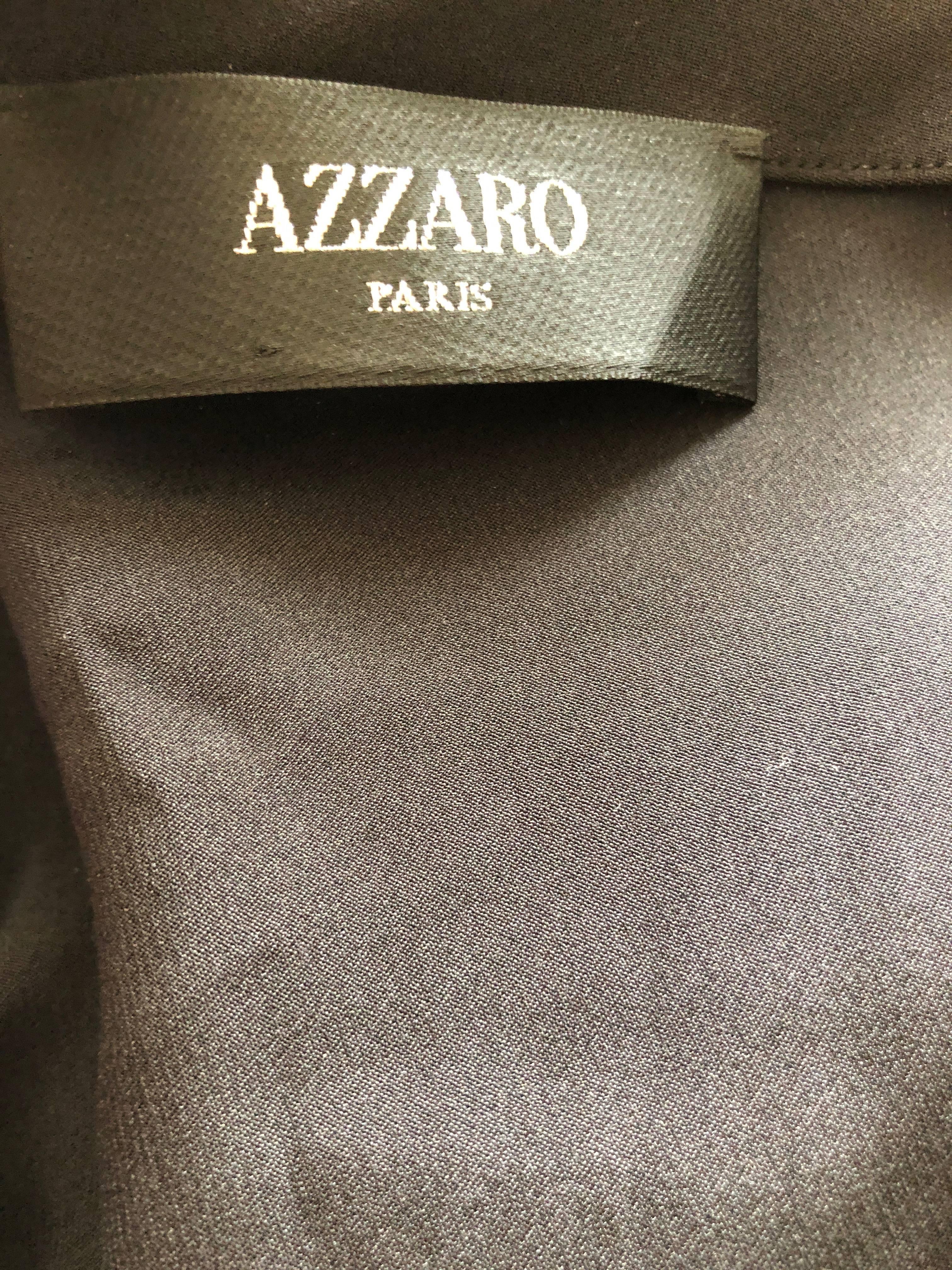 Azzaro Iconic Keyhole Backless Dress with Crystal and Cording Details For Sale 4