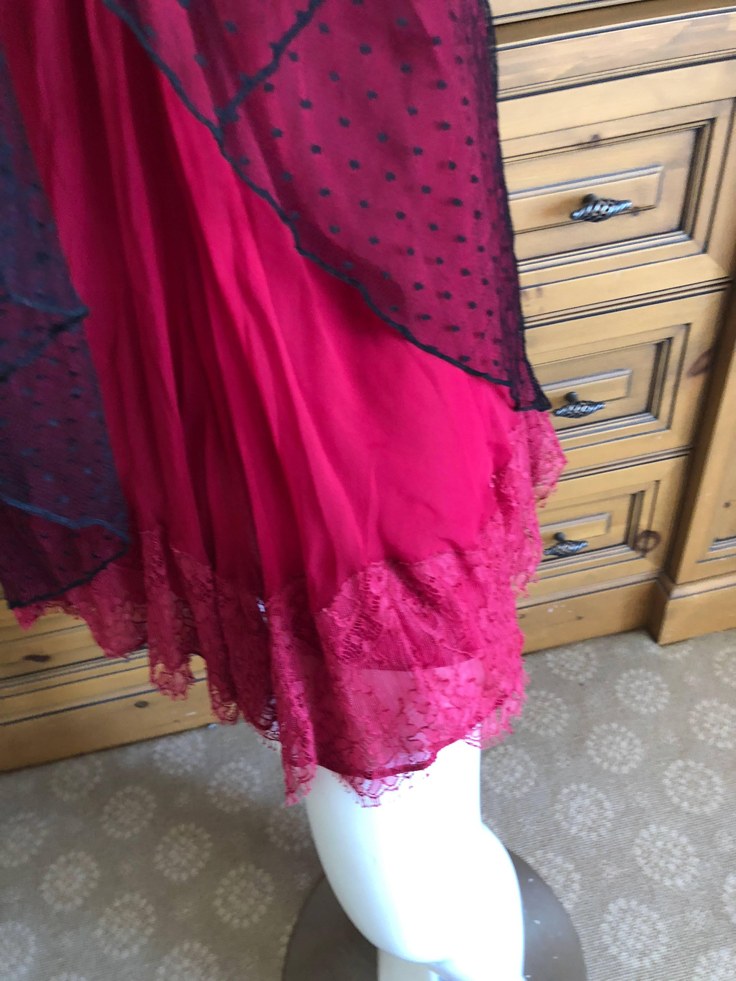 John Galliano Sheer Overlay Point d' Espirit Lace Mini Dress For Sale 6