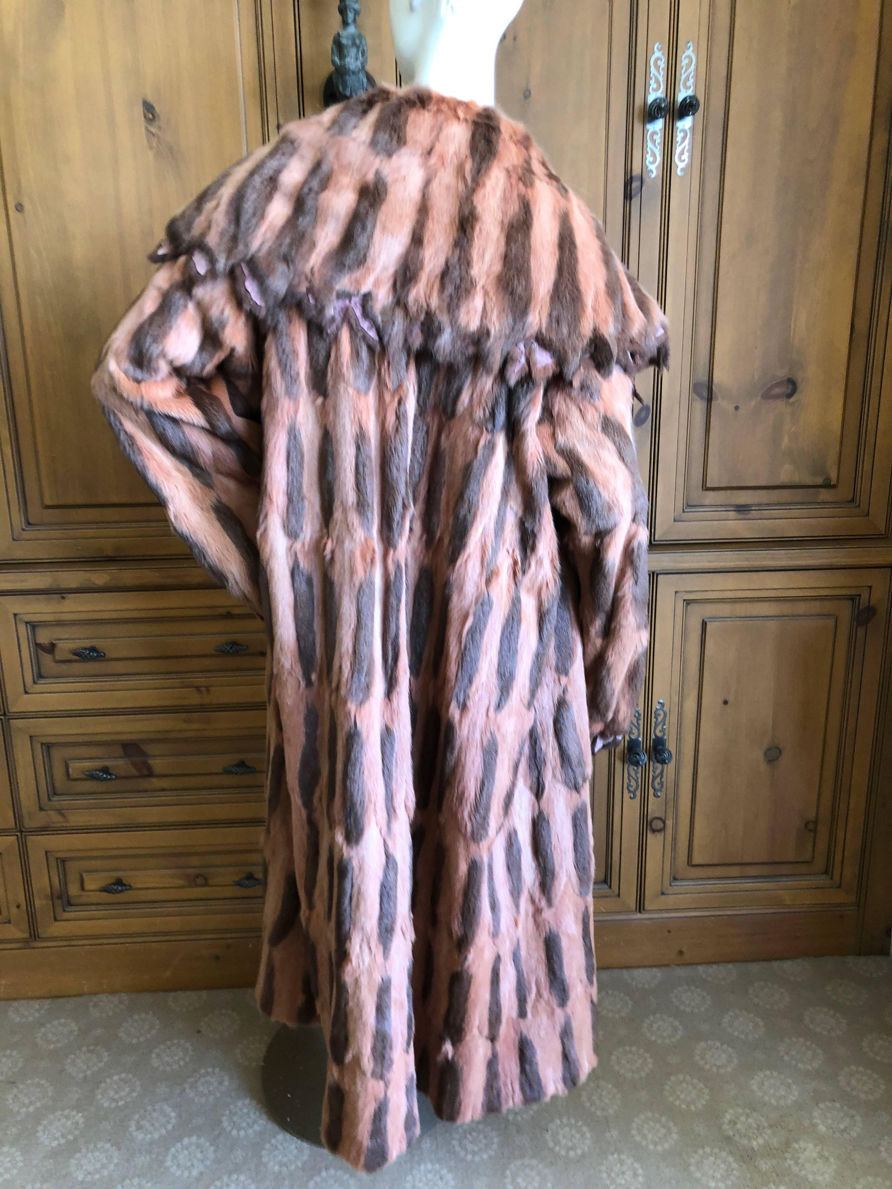 Fendi  Karl Lagerfeld 1980 Bonwit Teller Sawtooth Edge Floor Sweeping Fur Coat  6