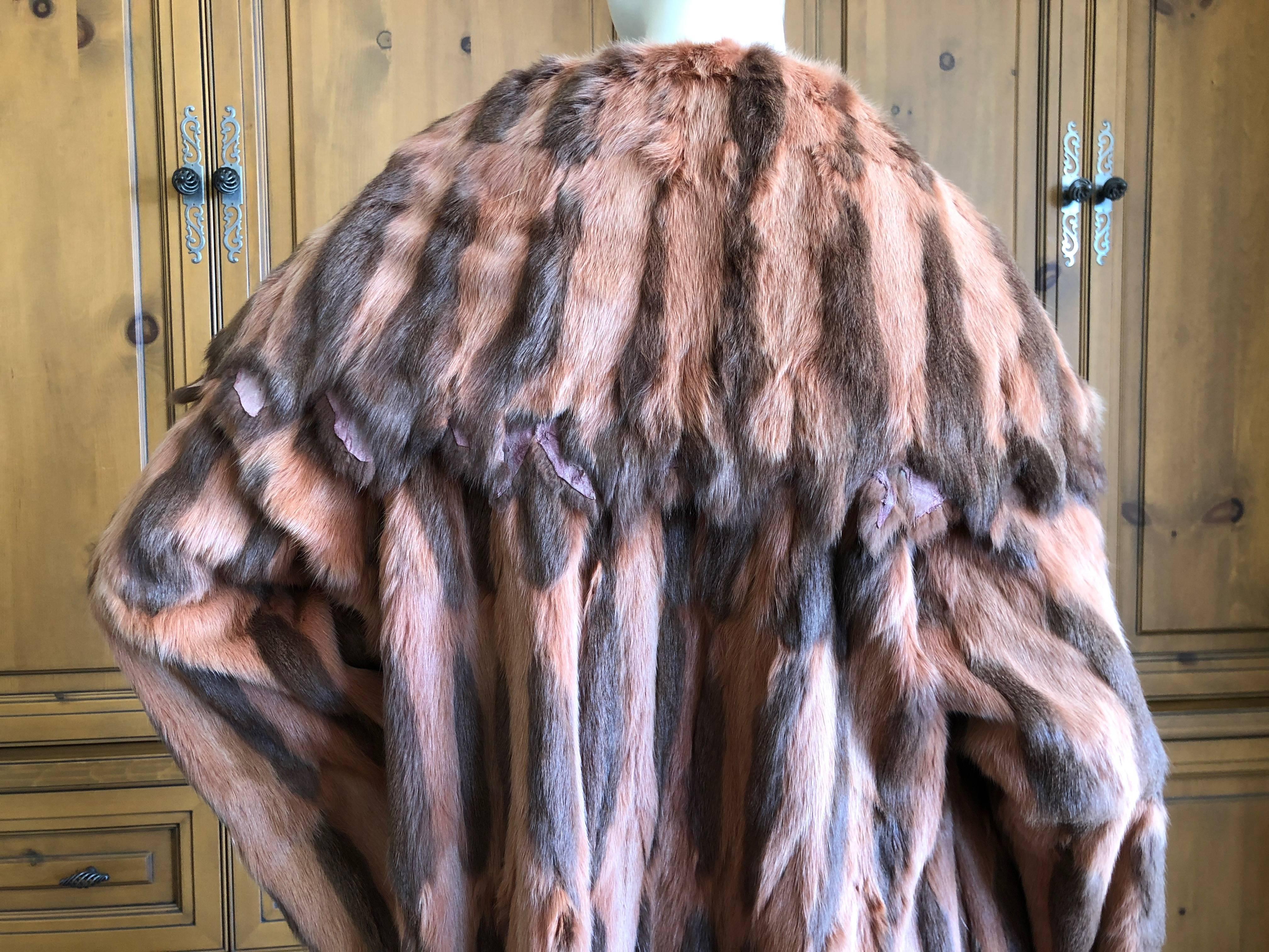 Fendi  Karl Lagerfeld 1980 Bonwit Teller Sawtooth Edge Floor Sweeping Fur Coat  7