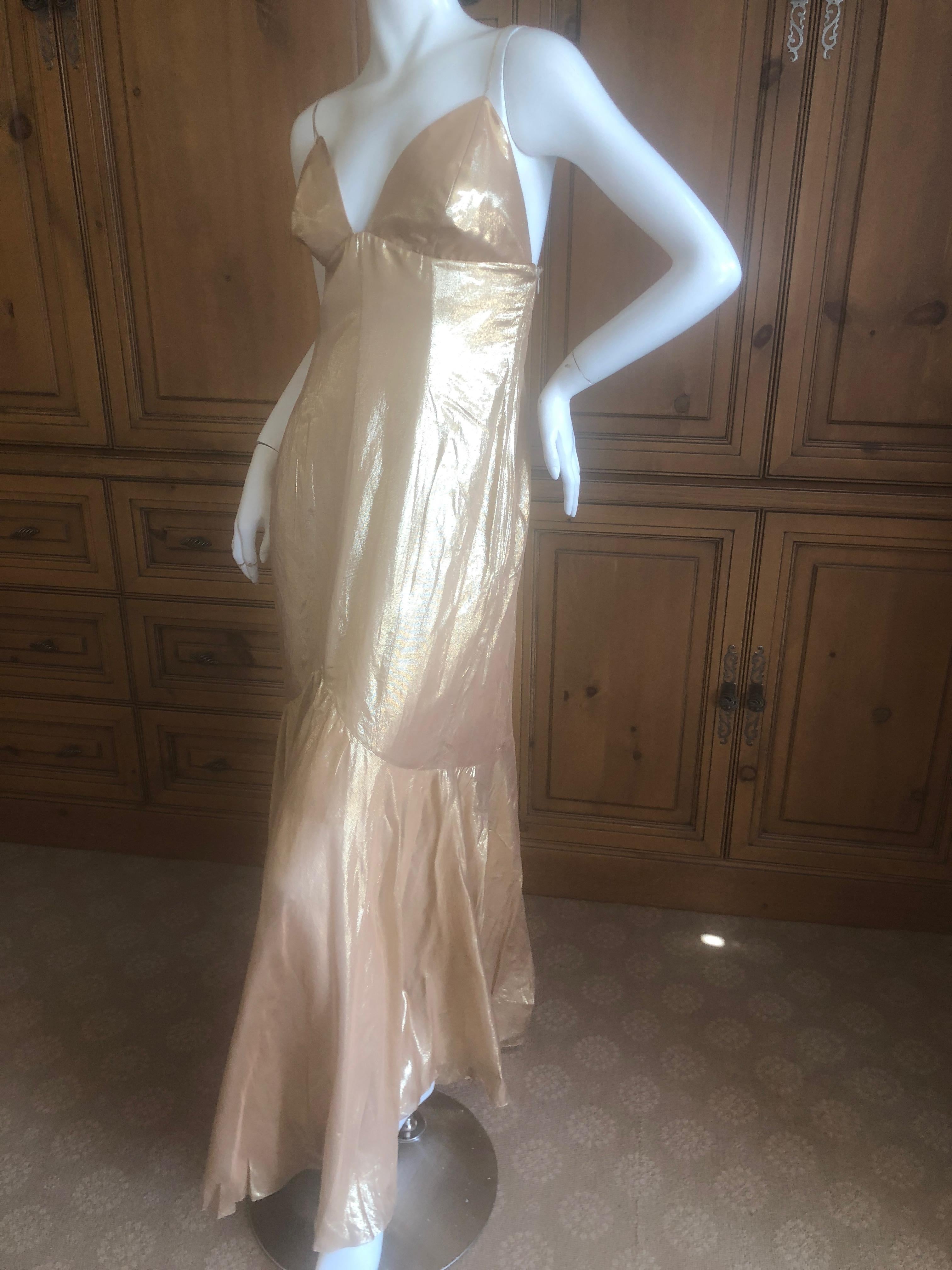 Jacques Fath Vintage Golden Halter Evening Dress with Shawl For Sale 4