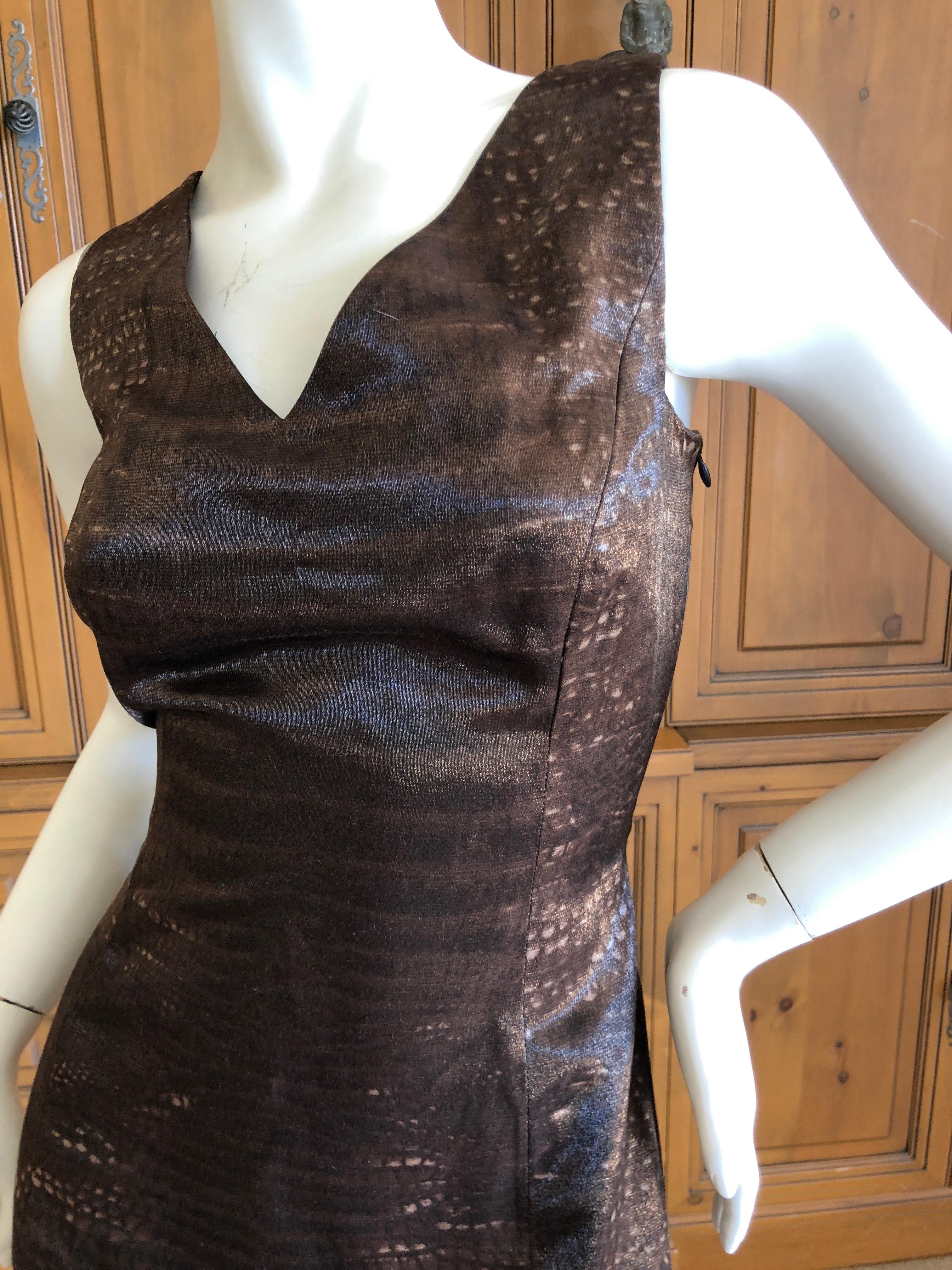 John Galliano Alligator Print Jacquard Dress and Matched Cashmere Sweater, 1990s For Sale 1
