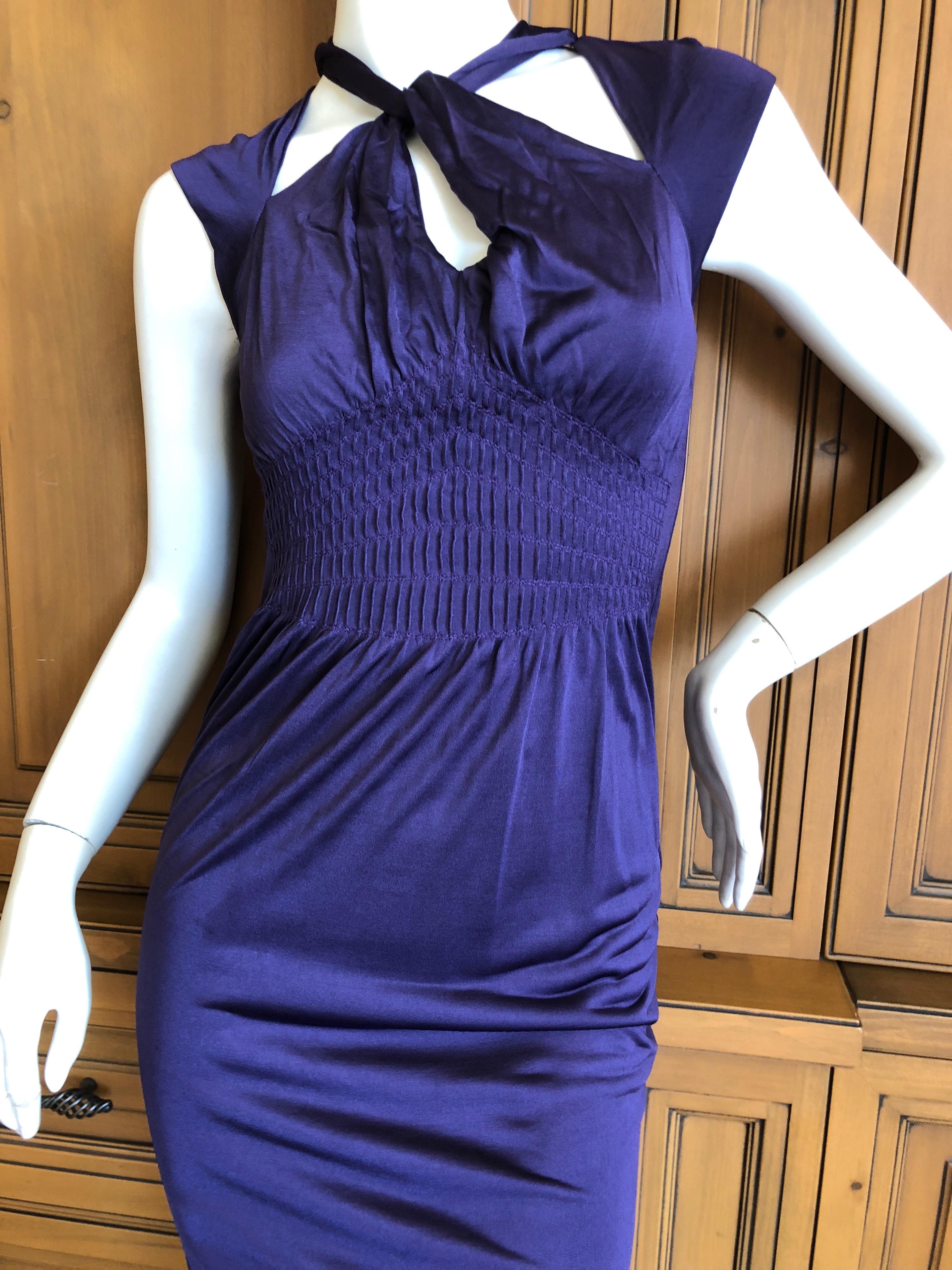 backless purple dress