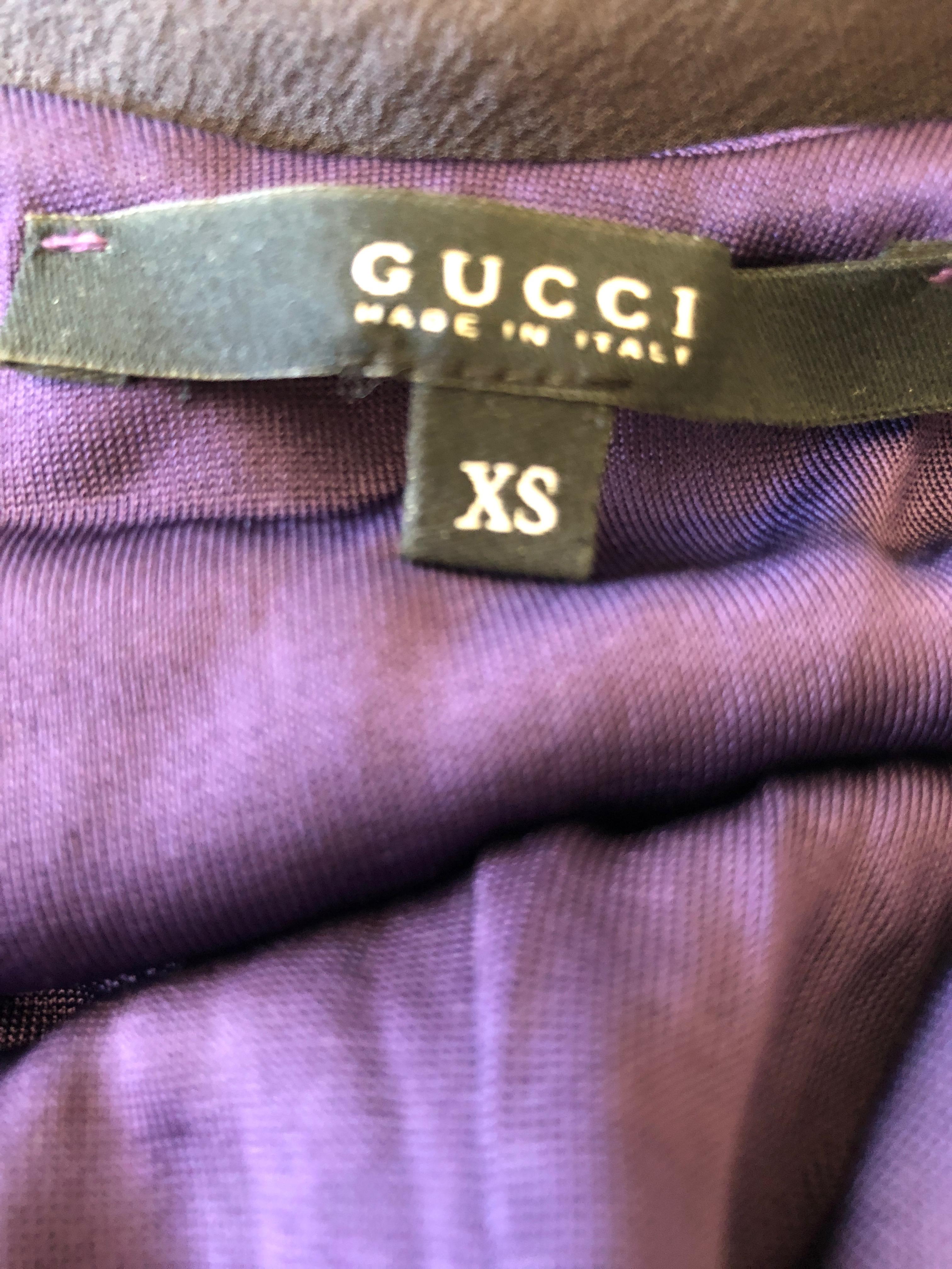 Gucci by Tom Ford Purple Backless Keyhole Dress For Sale 1