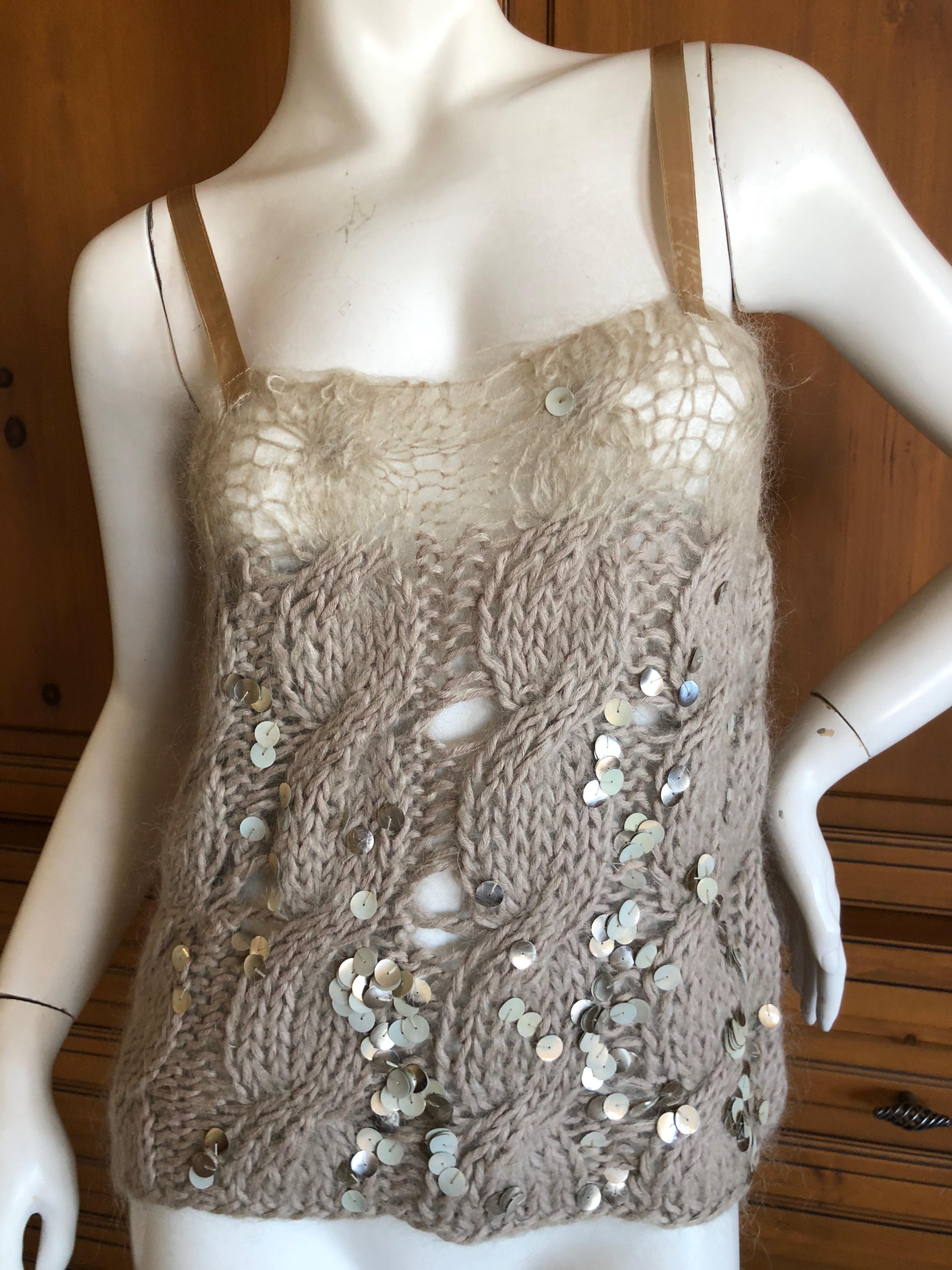 Josephus Thimester Loose Knit Cable Knit Camisole with Sequins
Size S
Bust 36