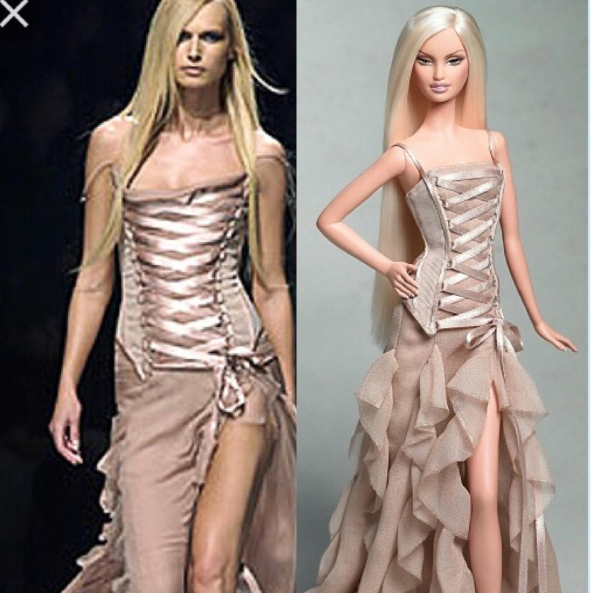 Versace Silk Lace Corset Dress as Seen on Barbie Doll, Fall 2003   For Sale 3