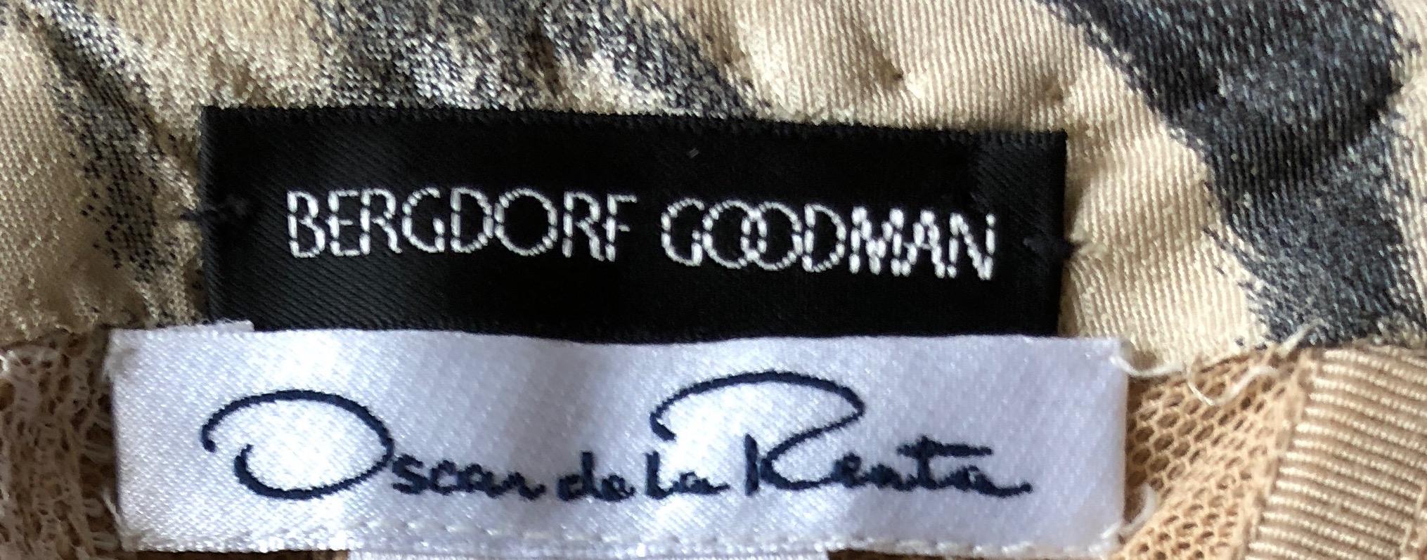 Oscar de la Renta for Bergdorf Goodman Strapless Silk Evening Dress with Shawl For Sale 2