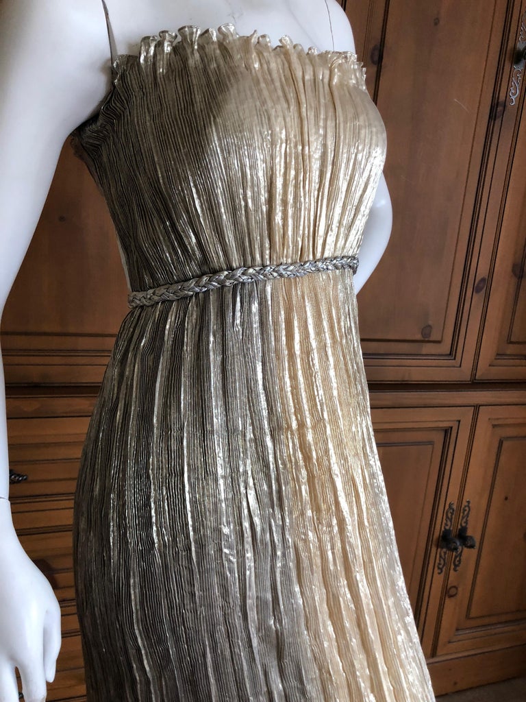 Robe Cocktail Oscar De La Renta, Plissée Lamé Scintillant, Couleur Marine, Tailles 0/2/4 - Neuve Avec étiquettes