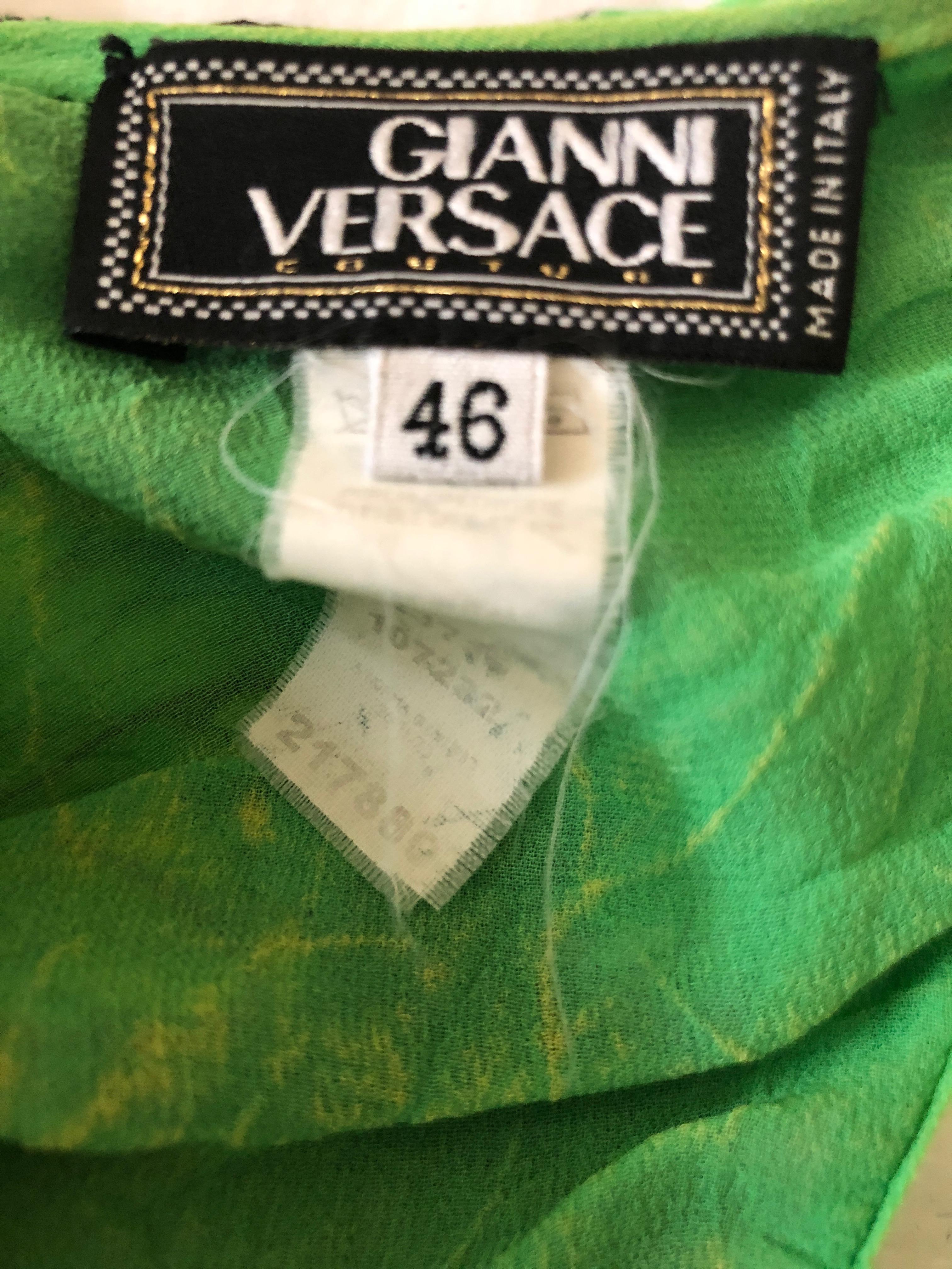 Gianni Versace Couture Vintage Warhol Daisy Print SIlk Dress 1992  For Sale 3