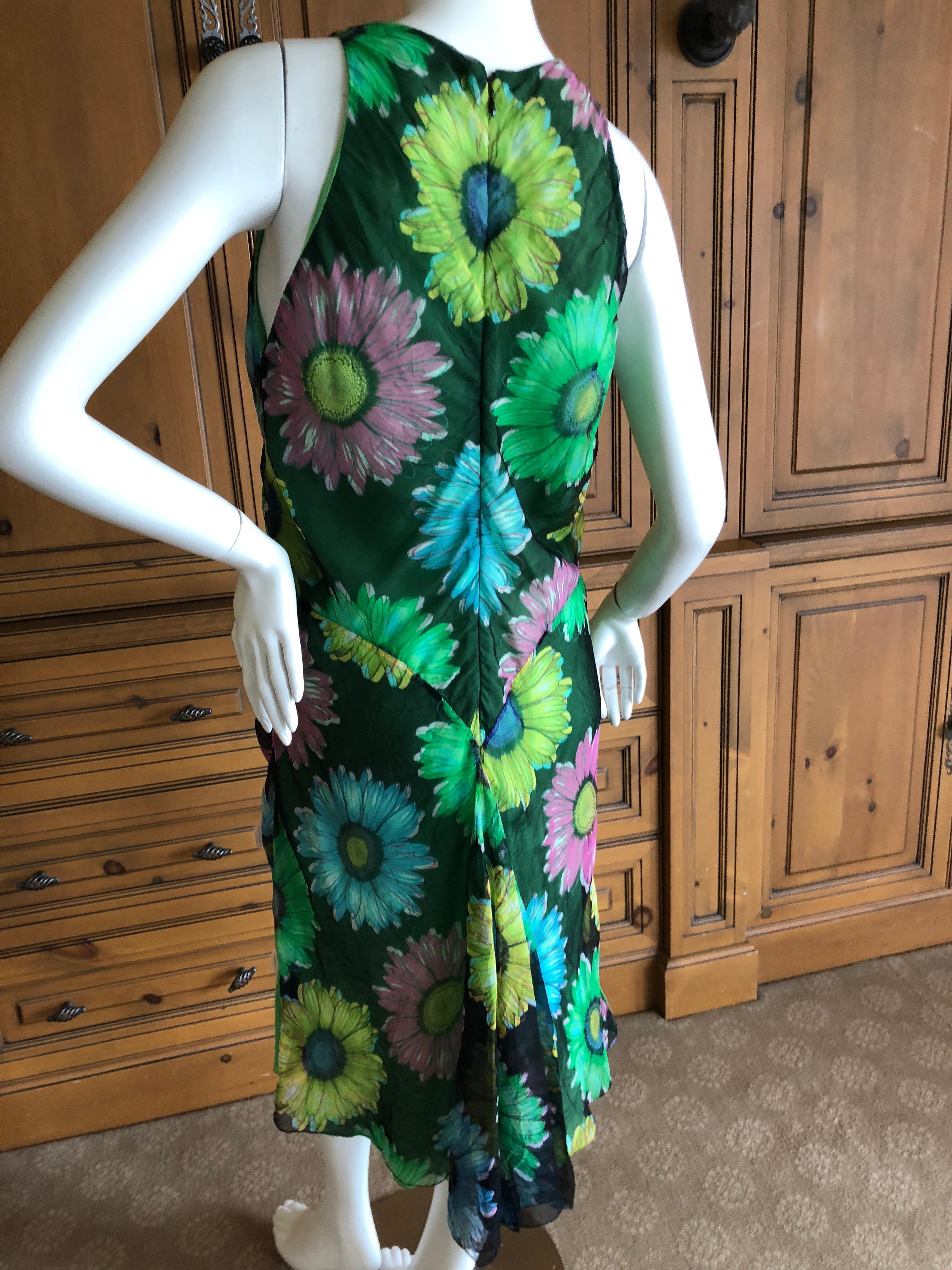 Gianni Versace Couture Vintage Warhol Daisy Print SIlk Dress 1992  For Sale 2