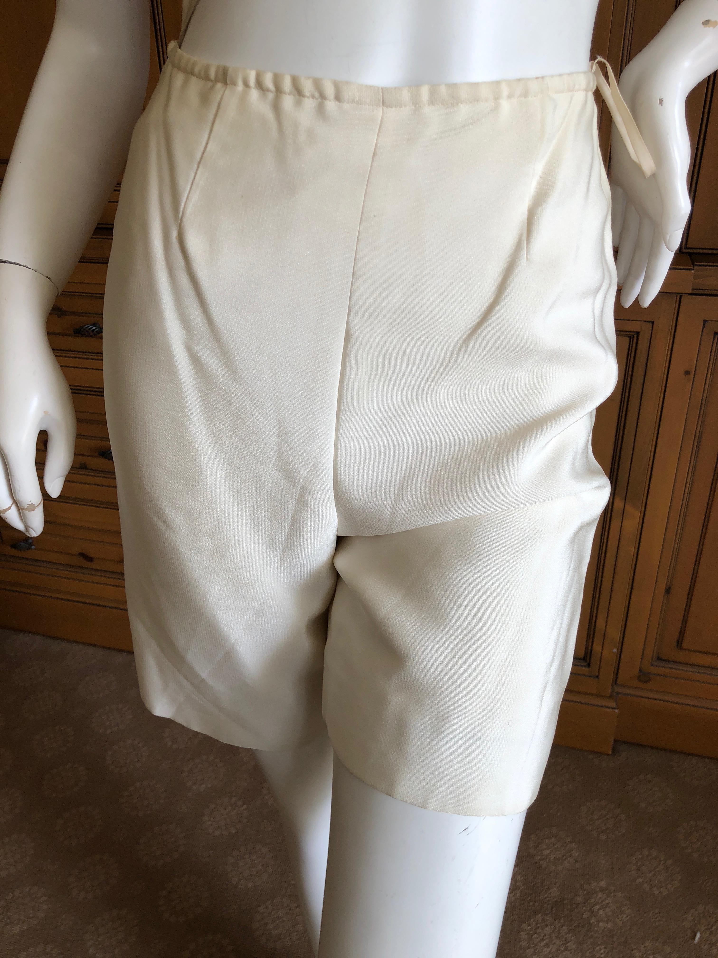 Cardinali Ivory Ruffle Silk Dress and Shorts, Fall 1971  For Sale 6
